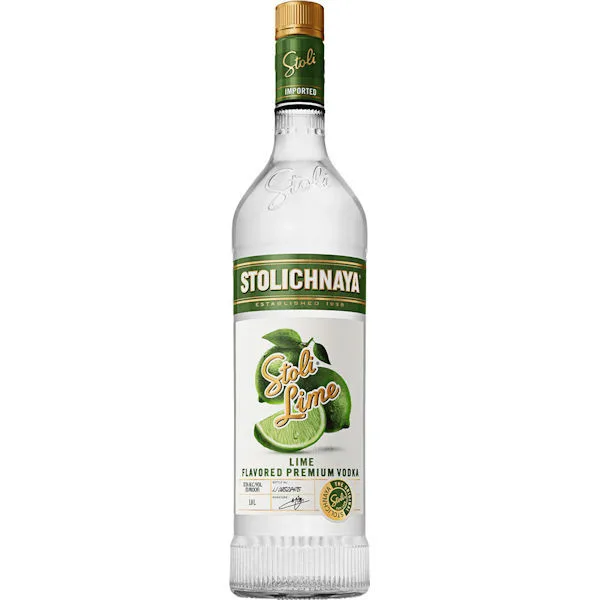 Stolichnaya Stoli Lime Flavored Russian Vodka 1L