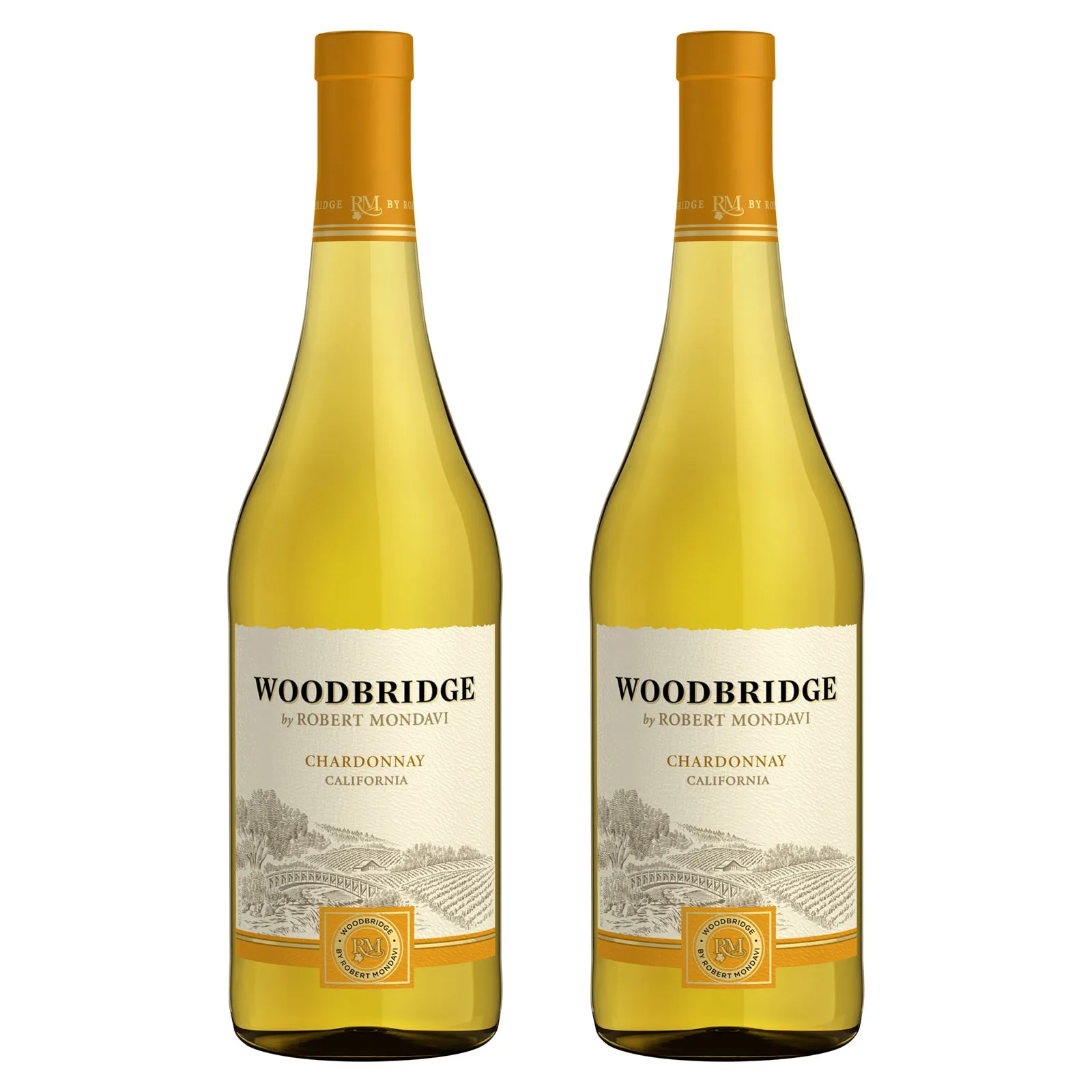 Two Woodbridge Chardonnay Bottles