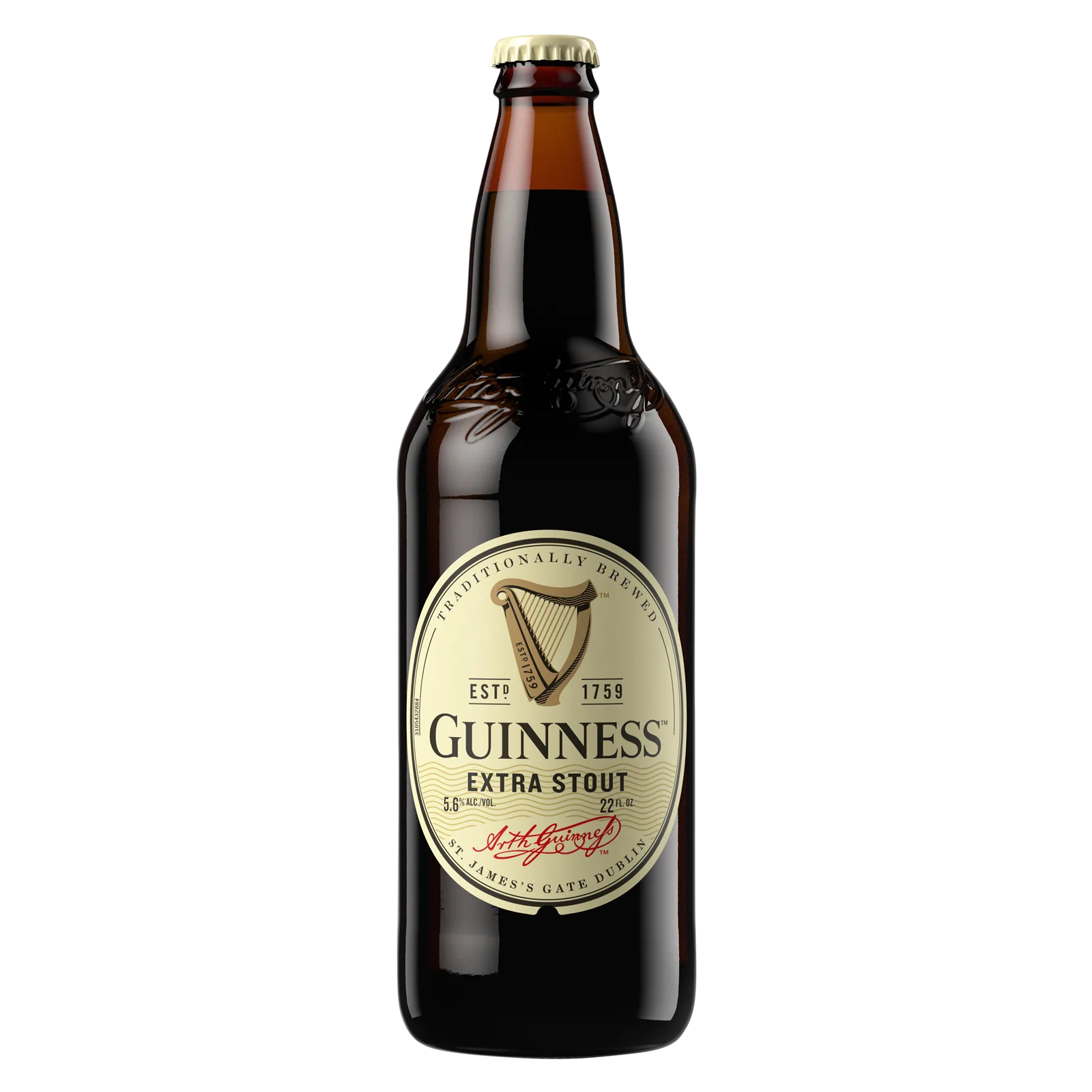 Guinness Extra Stout Single 22oz Btl 5.6% ABV