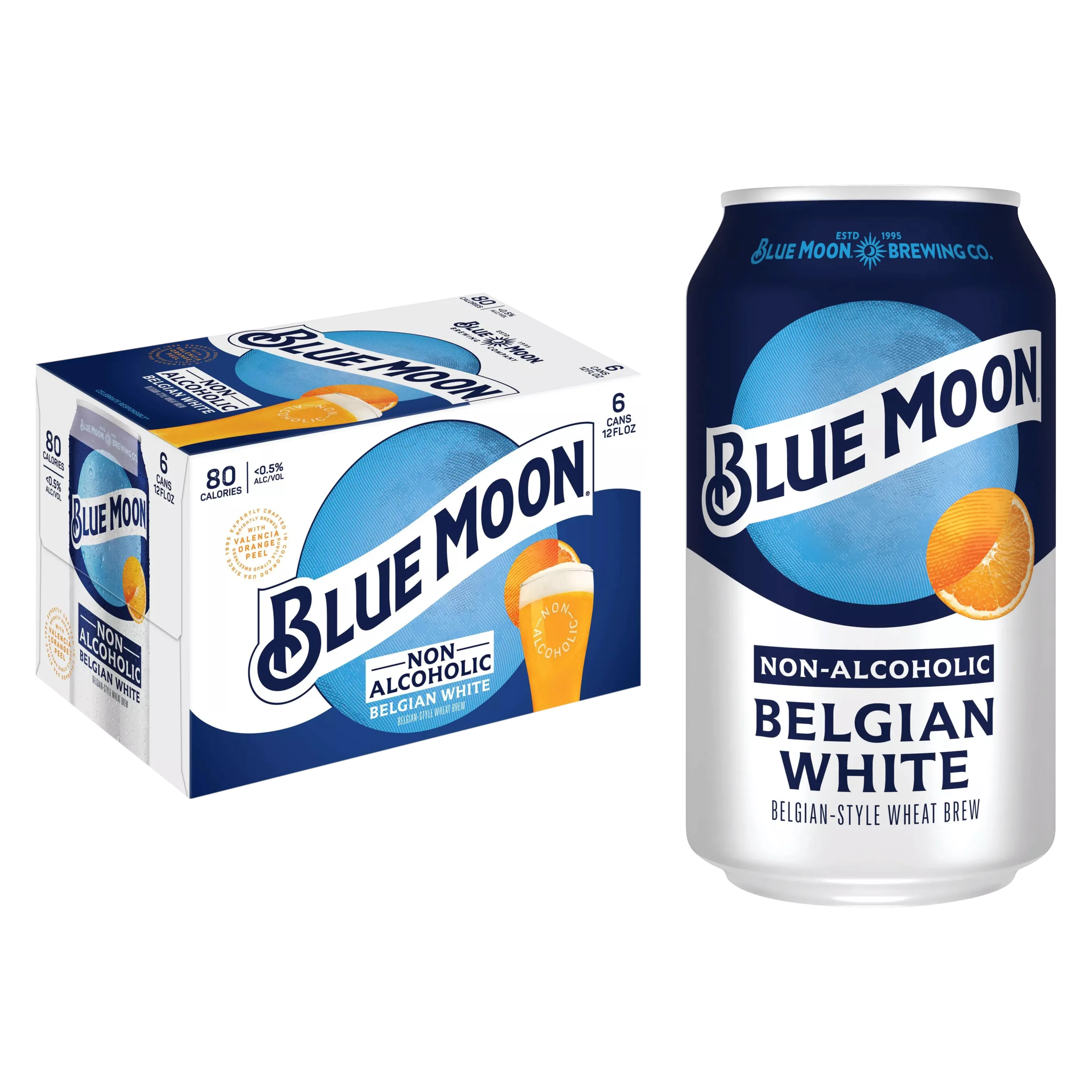 Blue Moon Non-Alcoholic Belgian Style 6pk 12oz Can