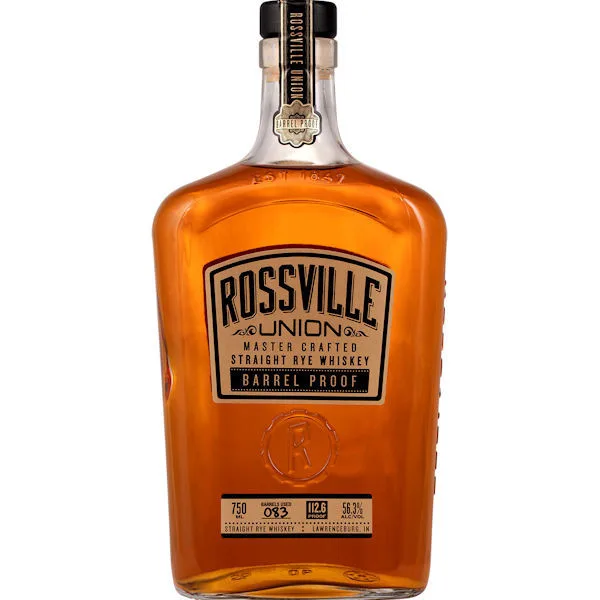 Rossville Union Master Crafted Barrel Proof Straight Rye Whiskey 750Ml