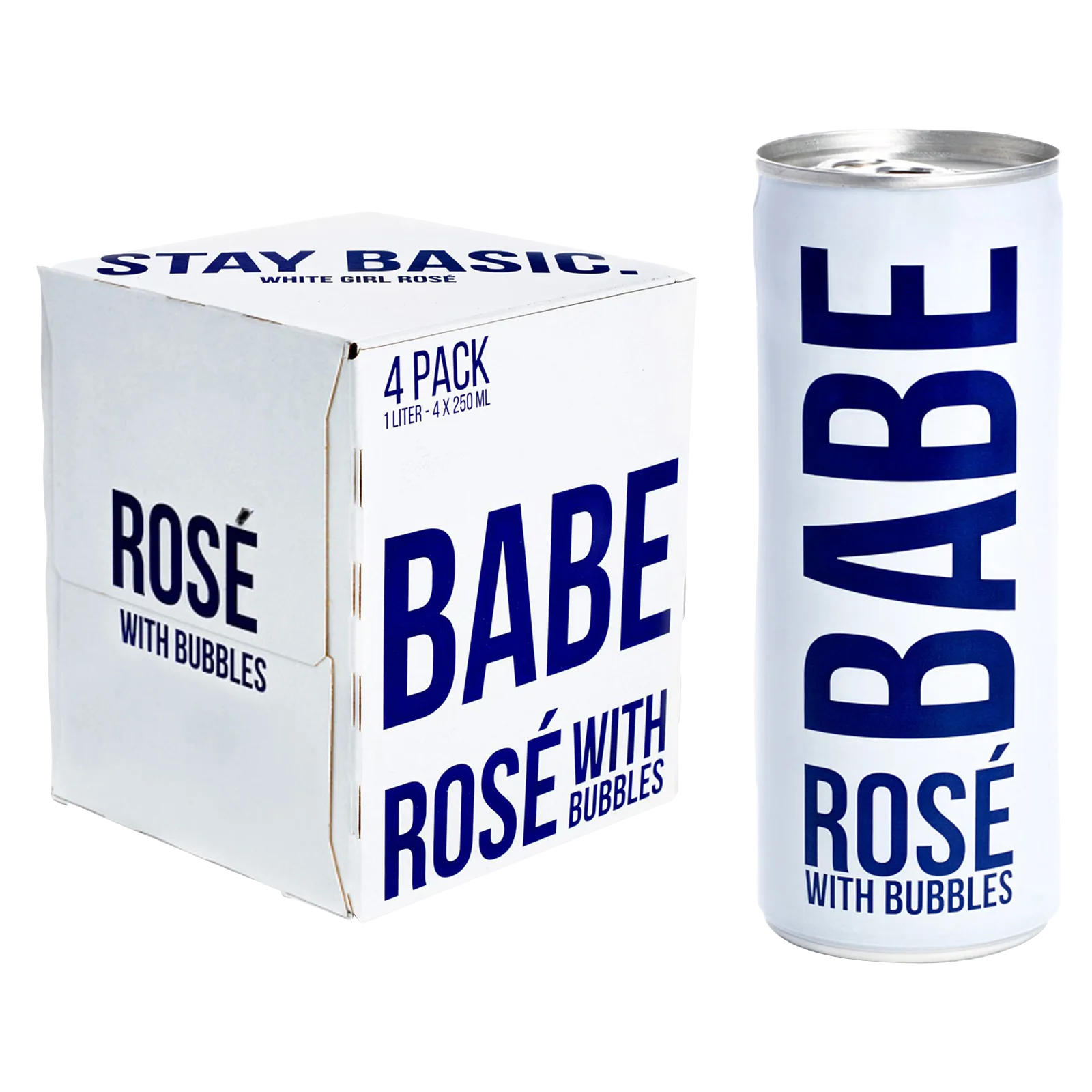 Babe Rose Bubbles 4pk 250 ml Can
