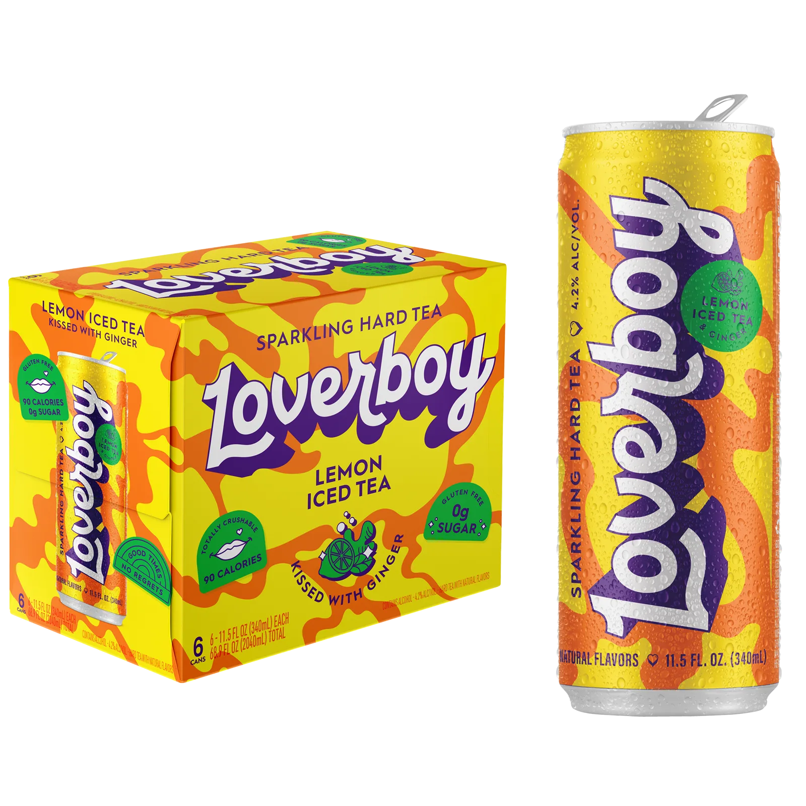 Loverboy Lemon Iced Tea Sparkling Hard Tea 6pk 12oz Can 4.2% ABV