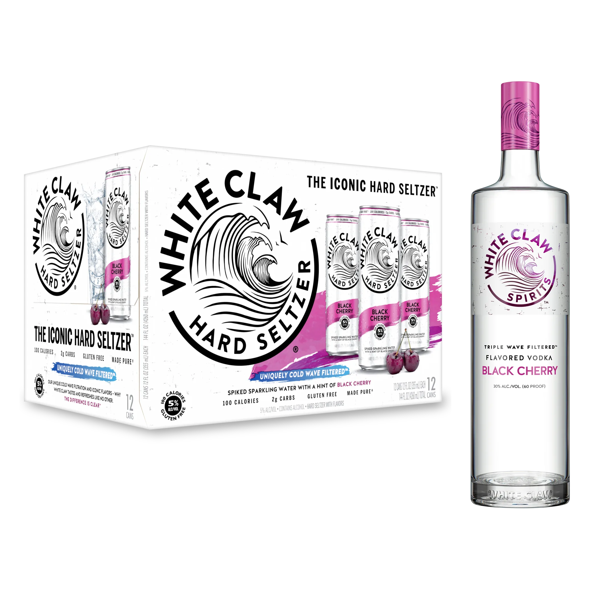 White Claw Black Cherry 12pk + Black Cherry Vodka