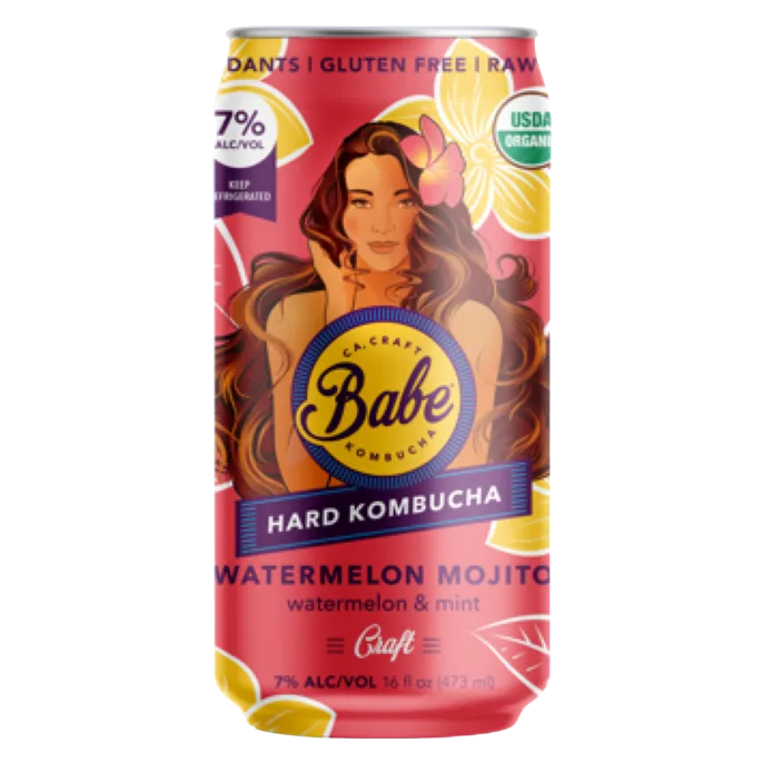 Babe Hard Kombucha Watermelon Mojito (16 OZ CAN)
