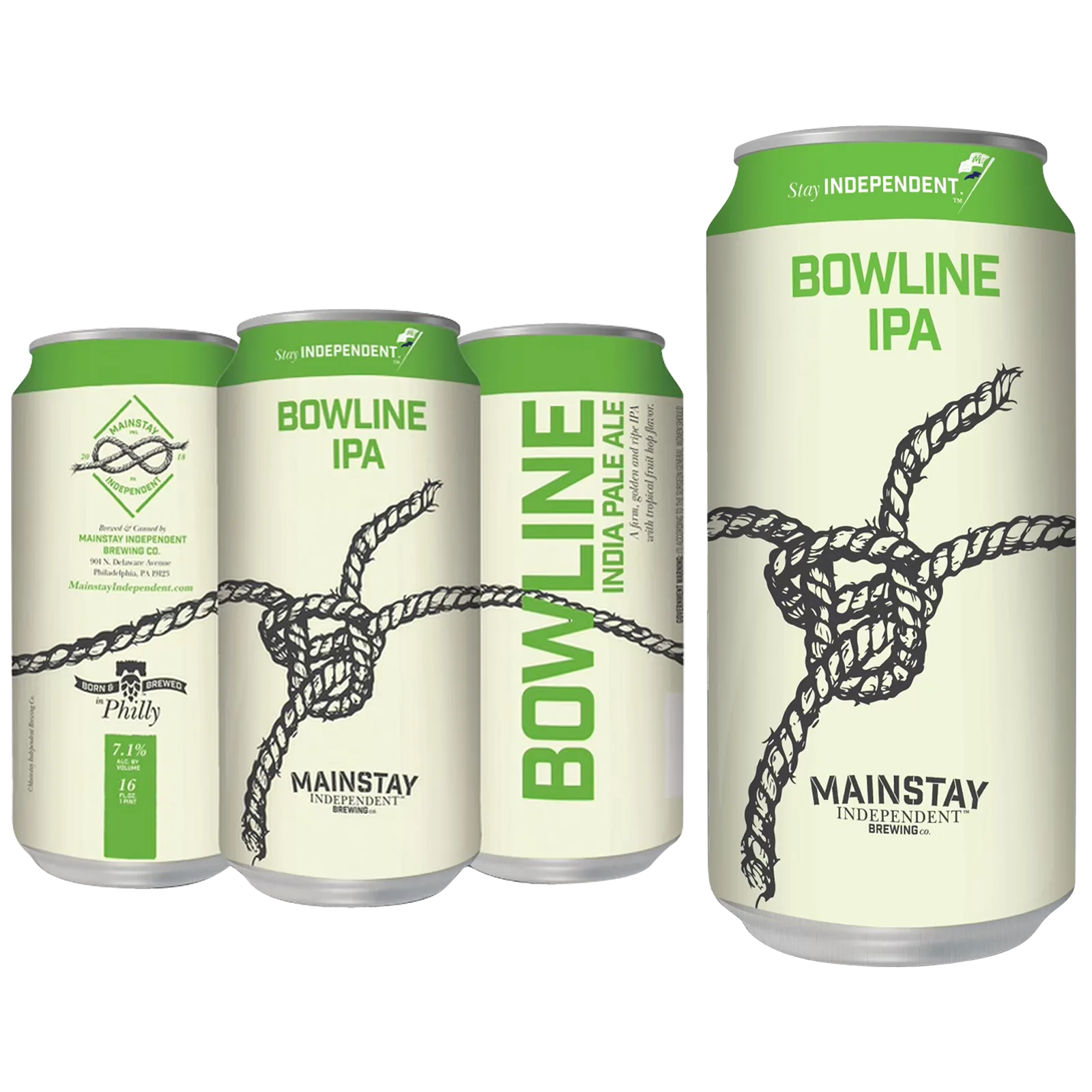 Mainstay Independent Brewing Bowline IPA 4pk 16oz Can 7.2%