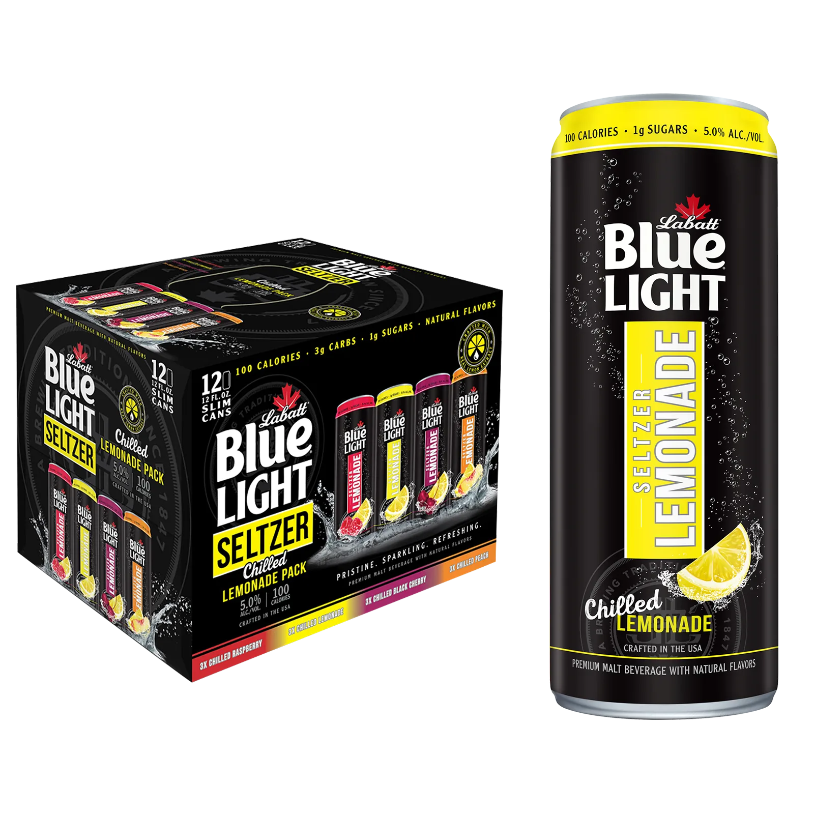 Labatt Blue Light Lemonade Seltzer Variety Pack 12pk 12oz Can 5.0% ABV
