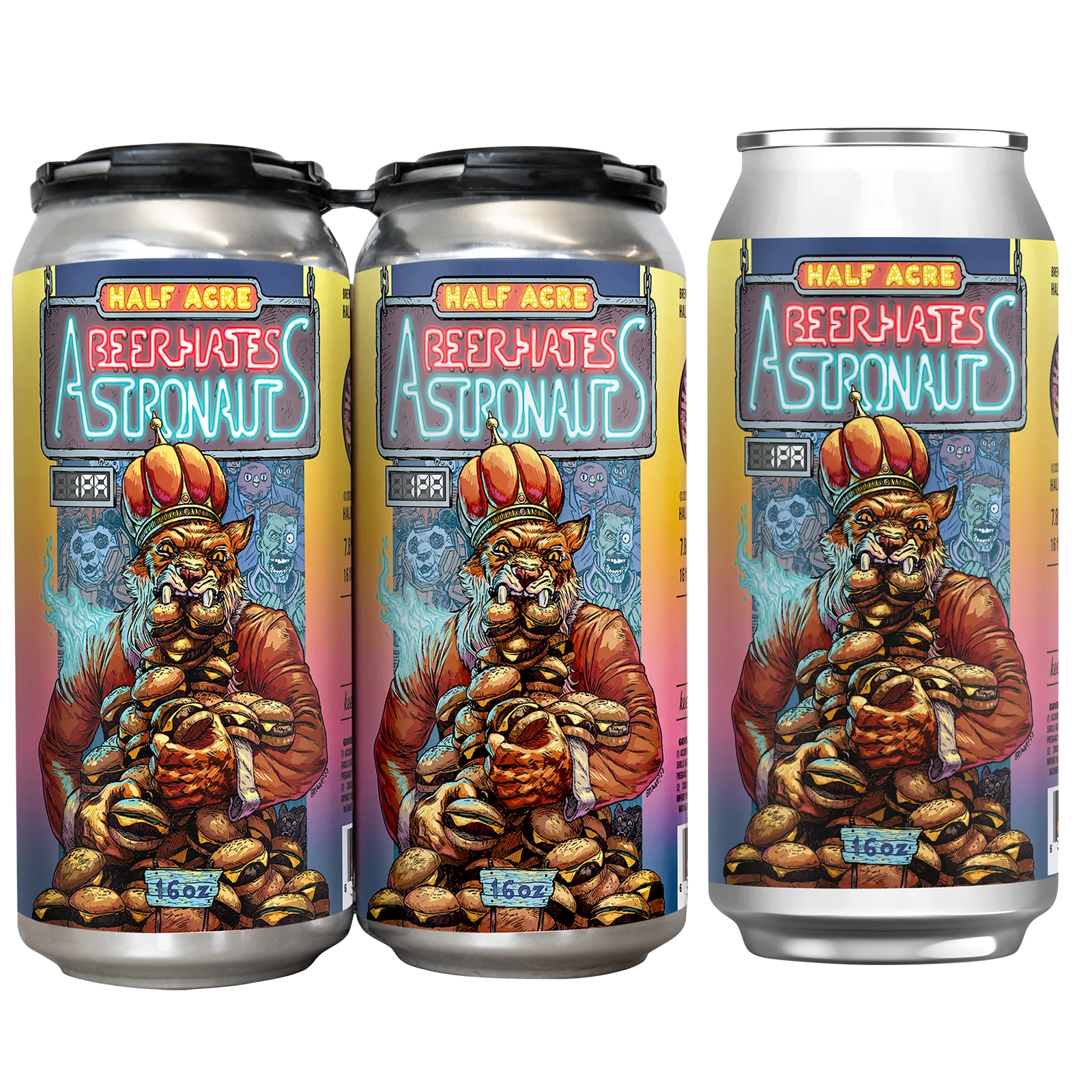 Half Acre Beer Hates Astronauts IPA 4pk 16oz Can 7.8% ABV