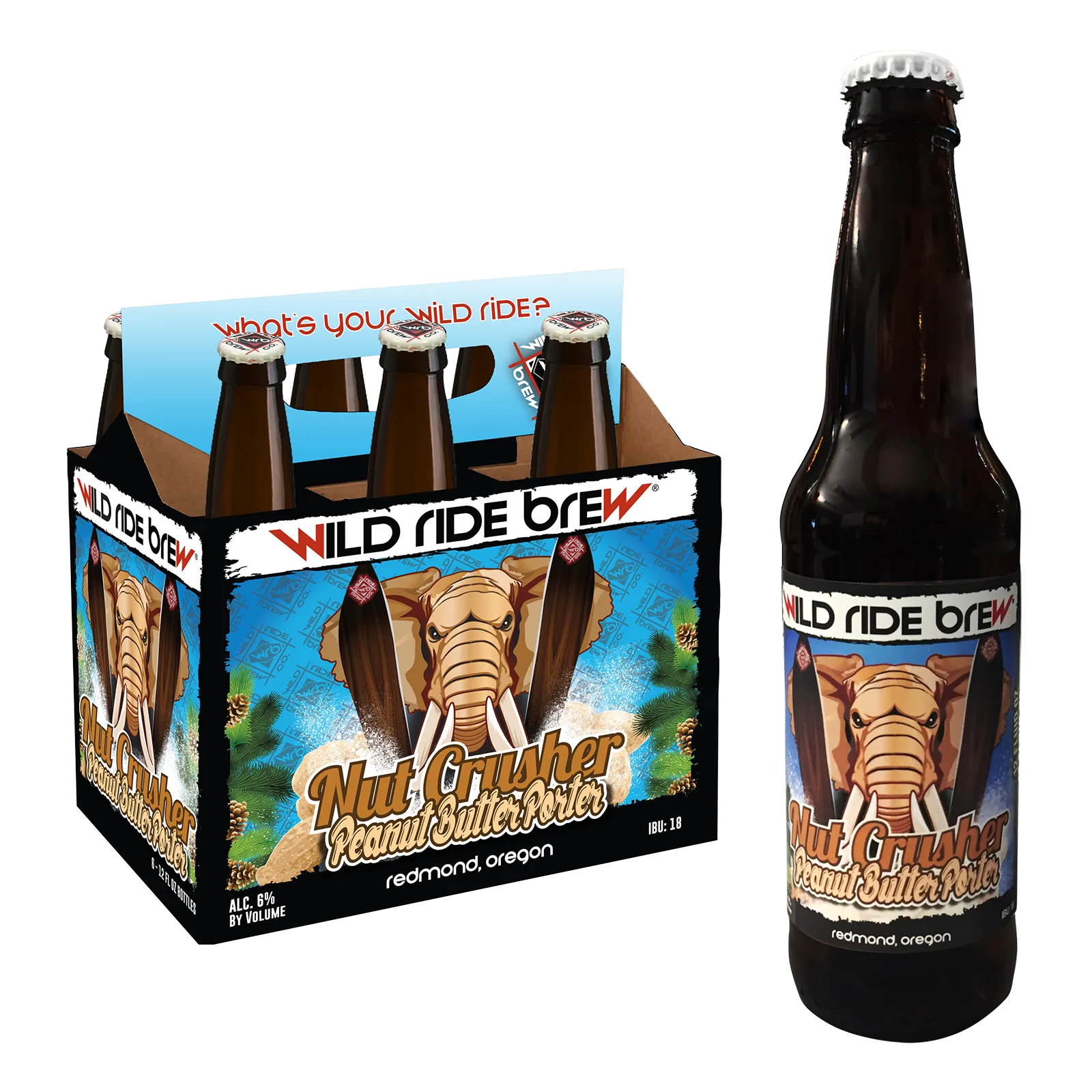 Wild Ride Nut Crusher Peanut Butter Porter (6PKB