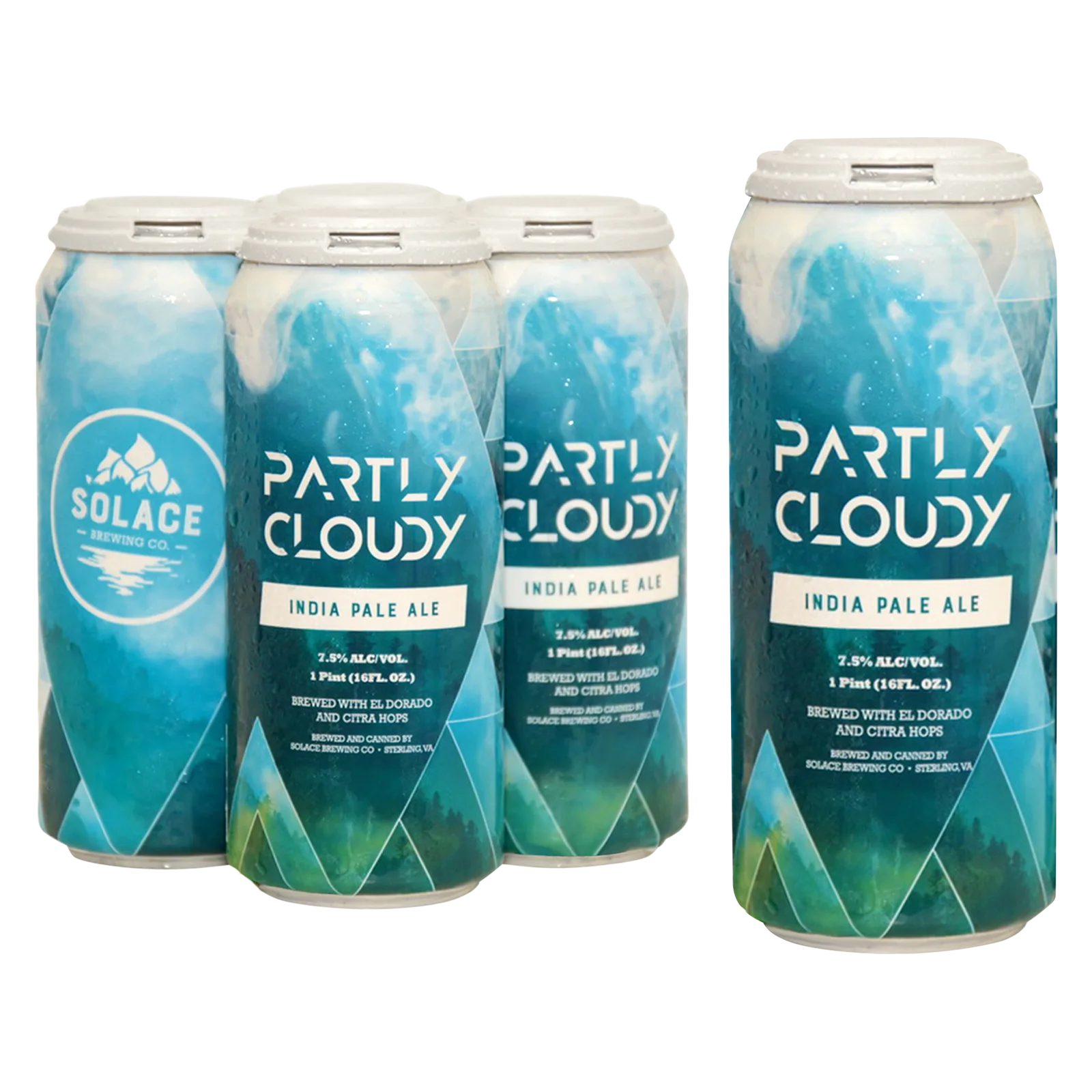 Solace Partly Cloudy NEIPA 4pk 16oz Can 7.2% ABV