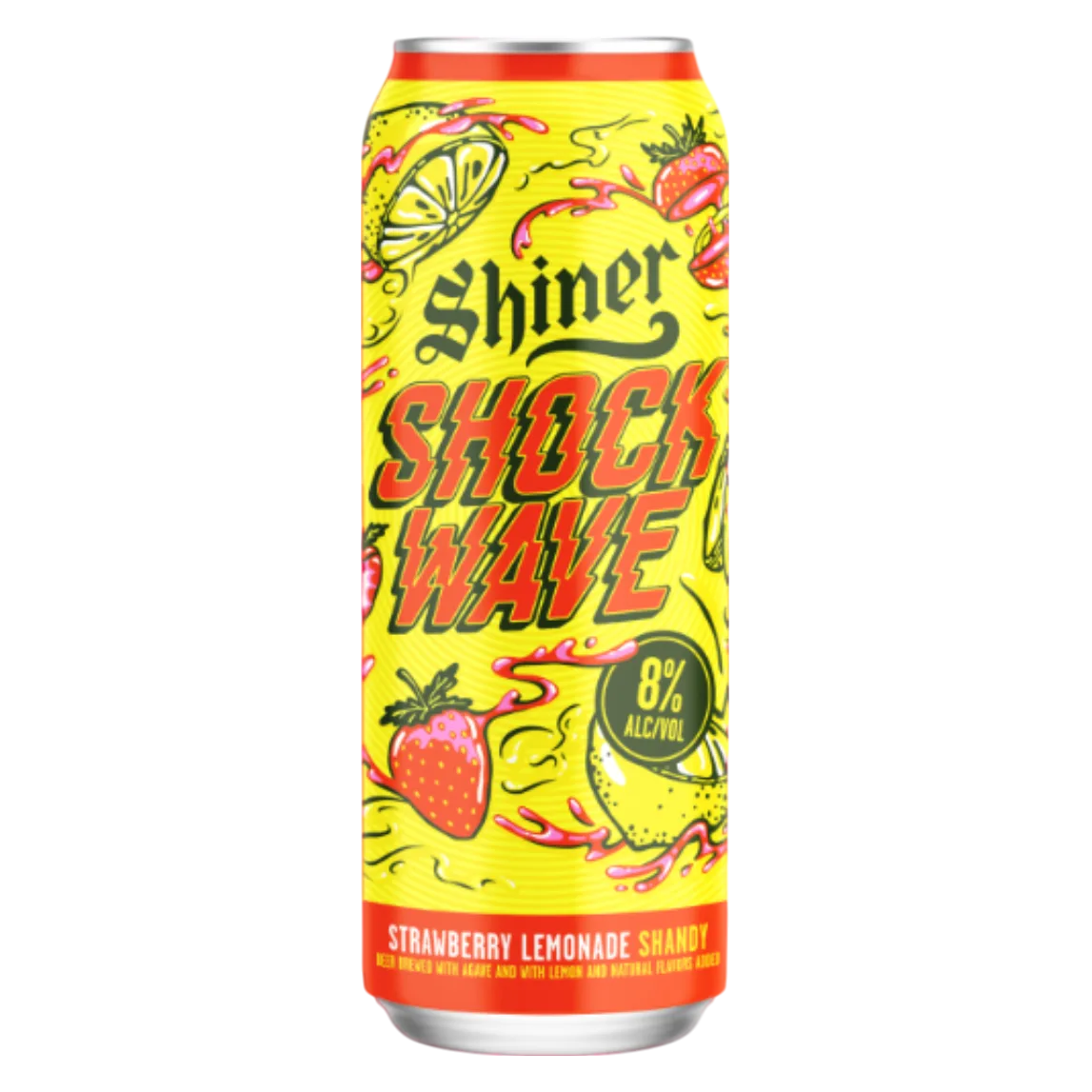 Shiner Shock Wave Strawberry Lemonade 24oz Can 8% ABV