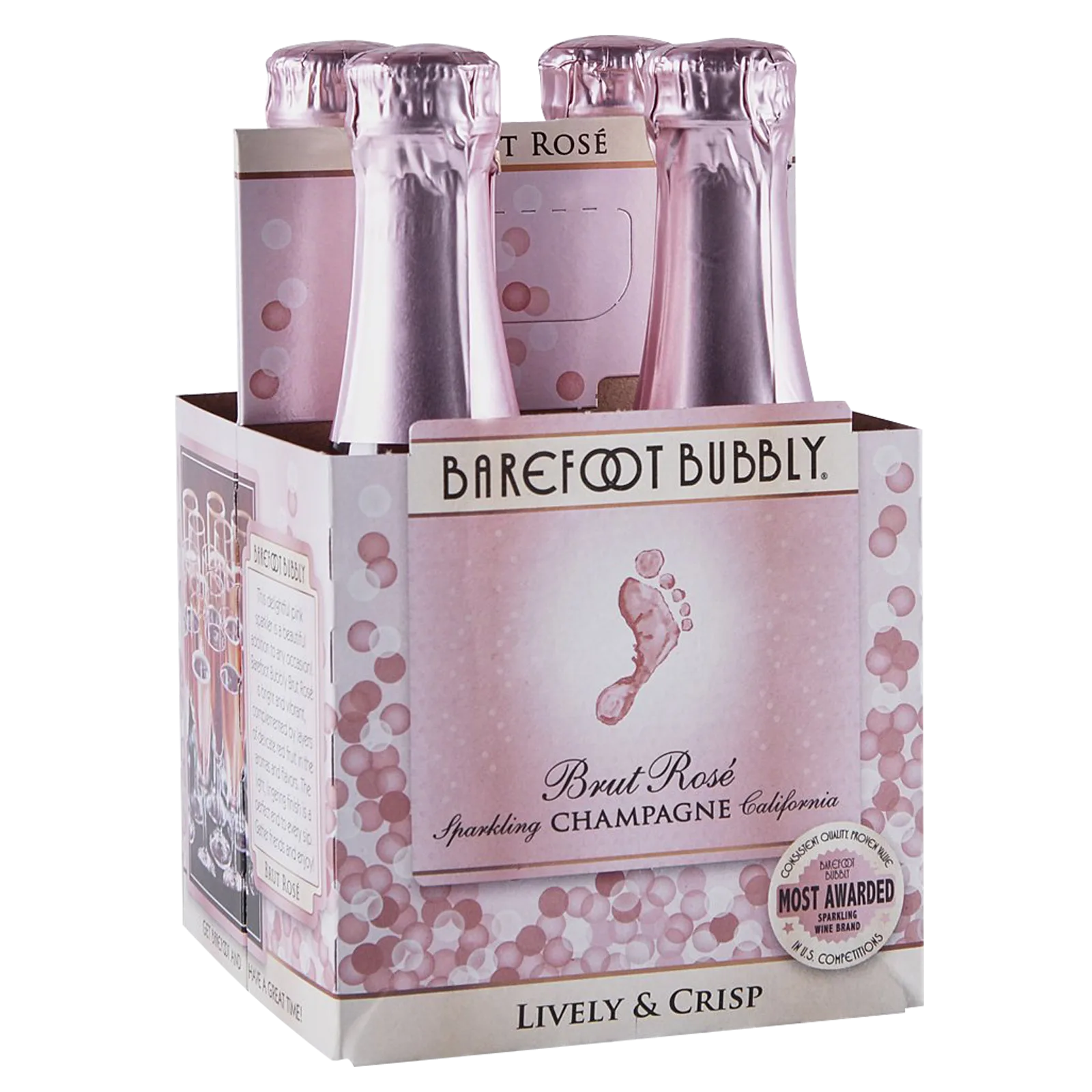 Barefoot Bubbly Brut Rose 4pk