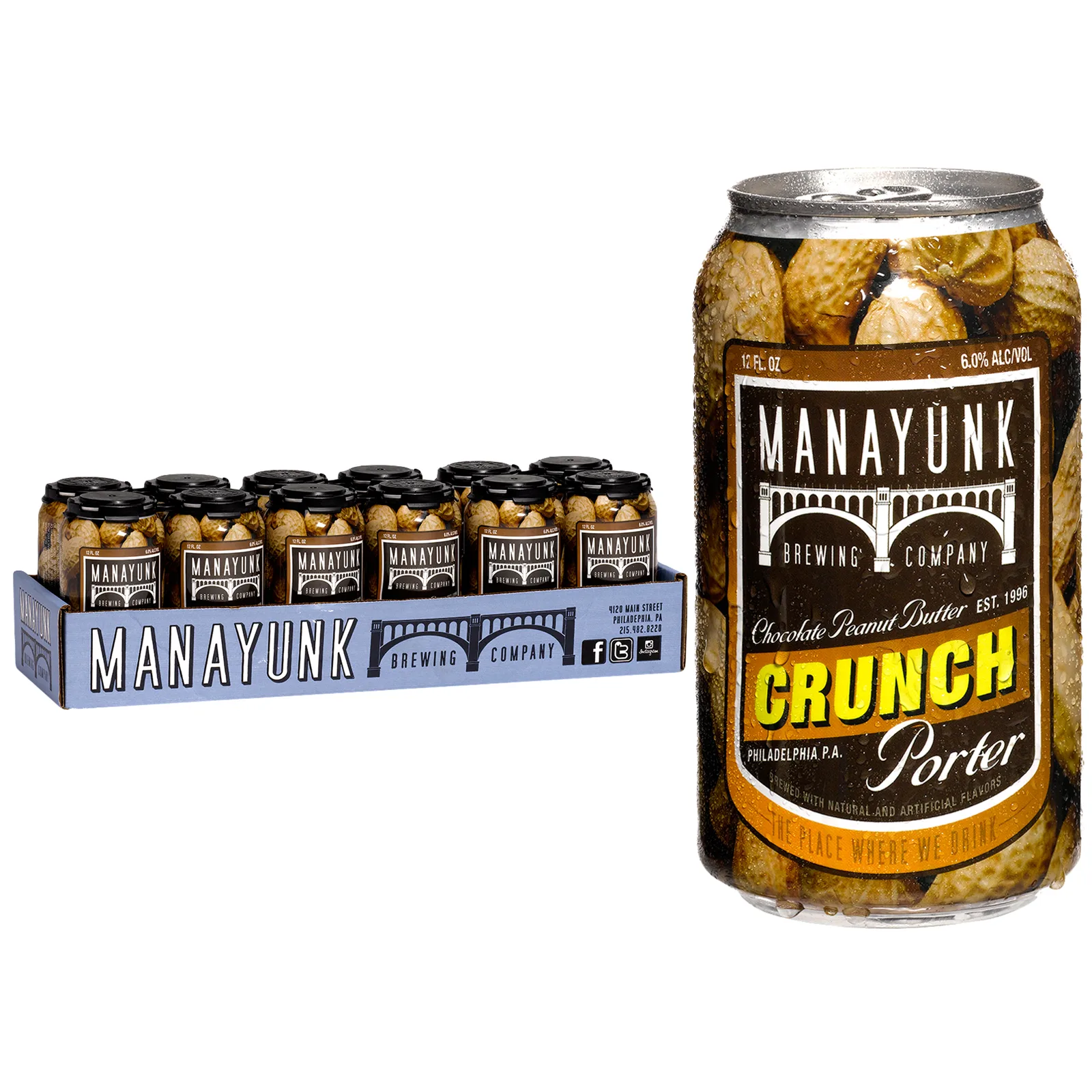 Manayunk Brewing Company Crunch Case 12 Pack Cans