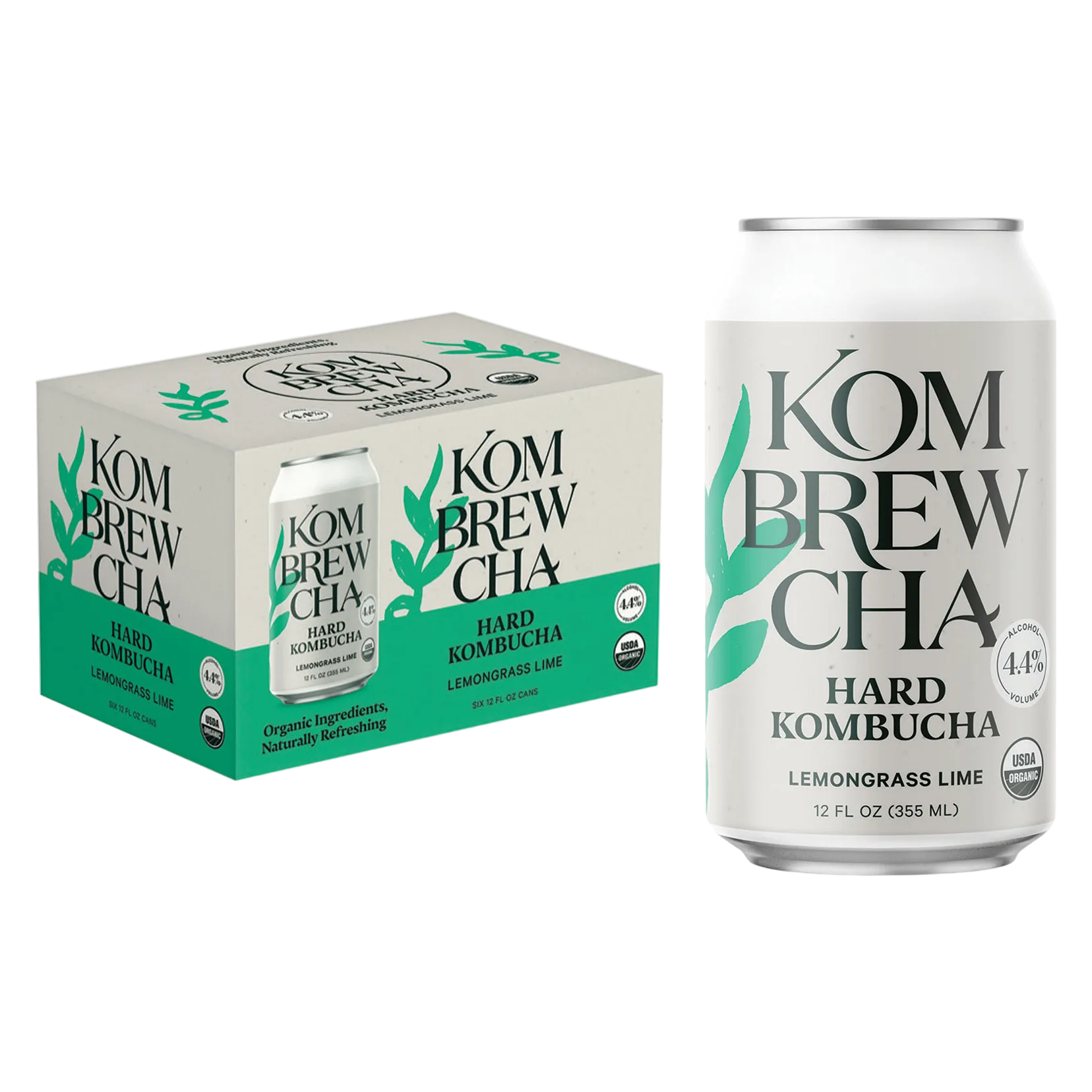 Kombrewcha Lemongrass Lime 6pk 12oz Can 4.4% ABV