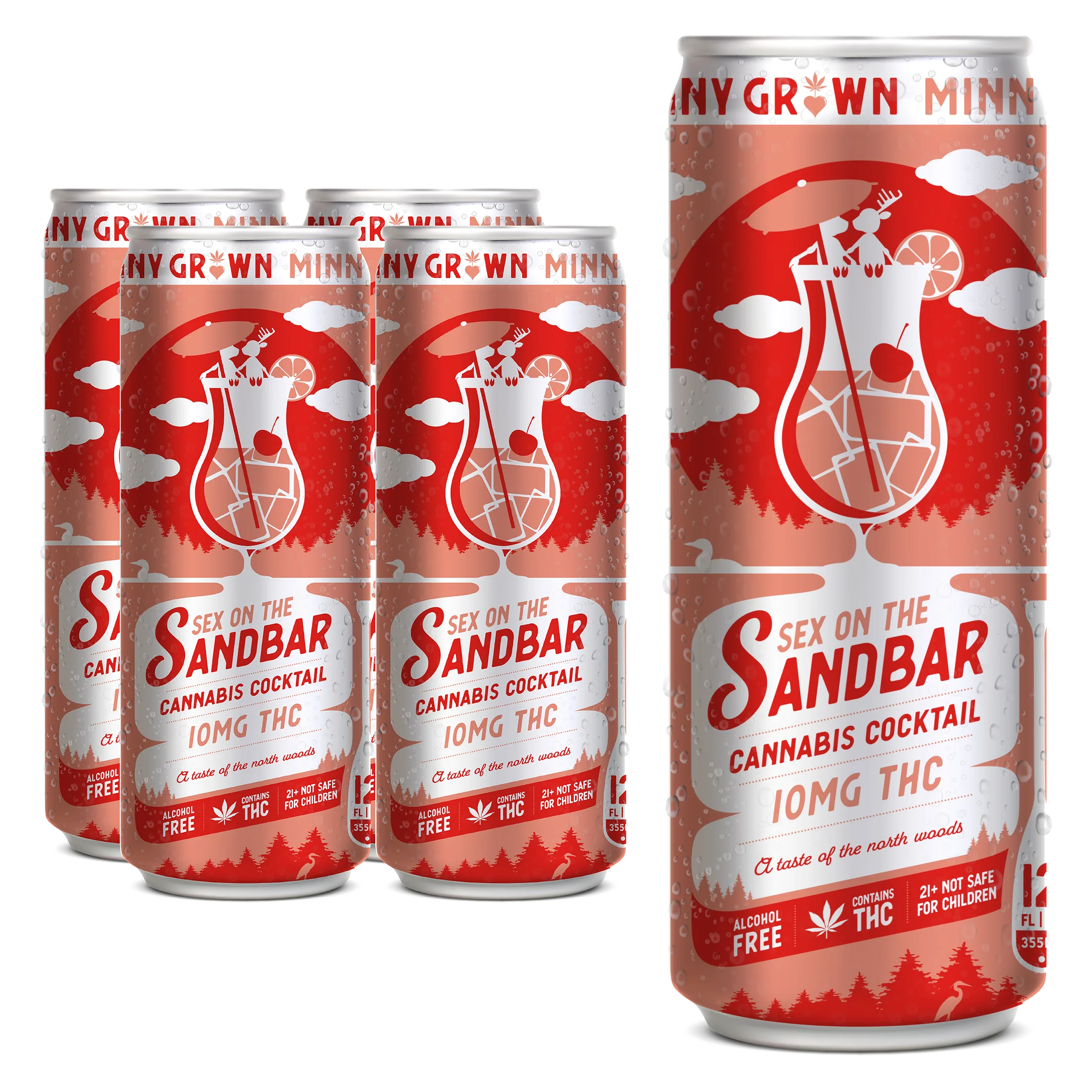 Minny Grown 10mg THC Sex on the Sandbar 4pk Can