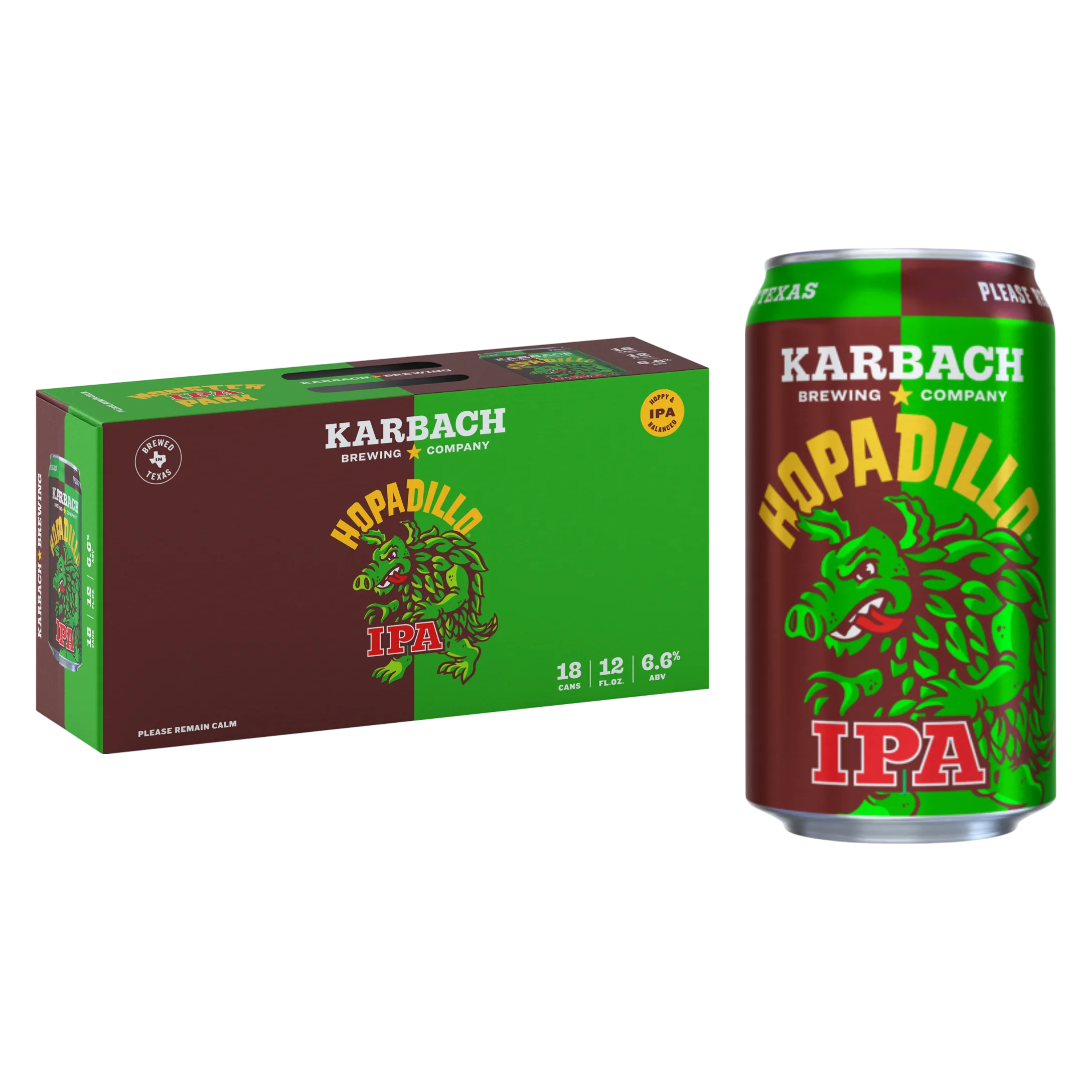 Karbach Hopadillo IPA 18pk Can 6.6% ABV