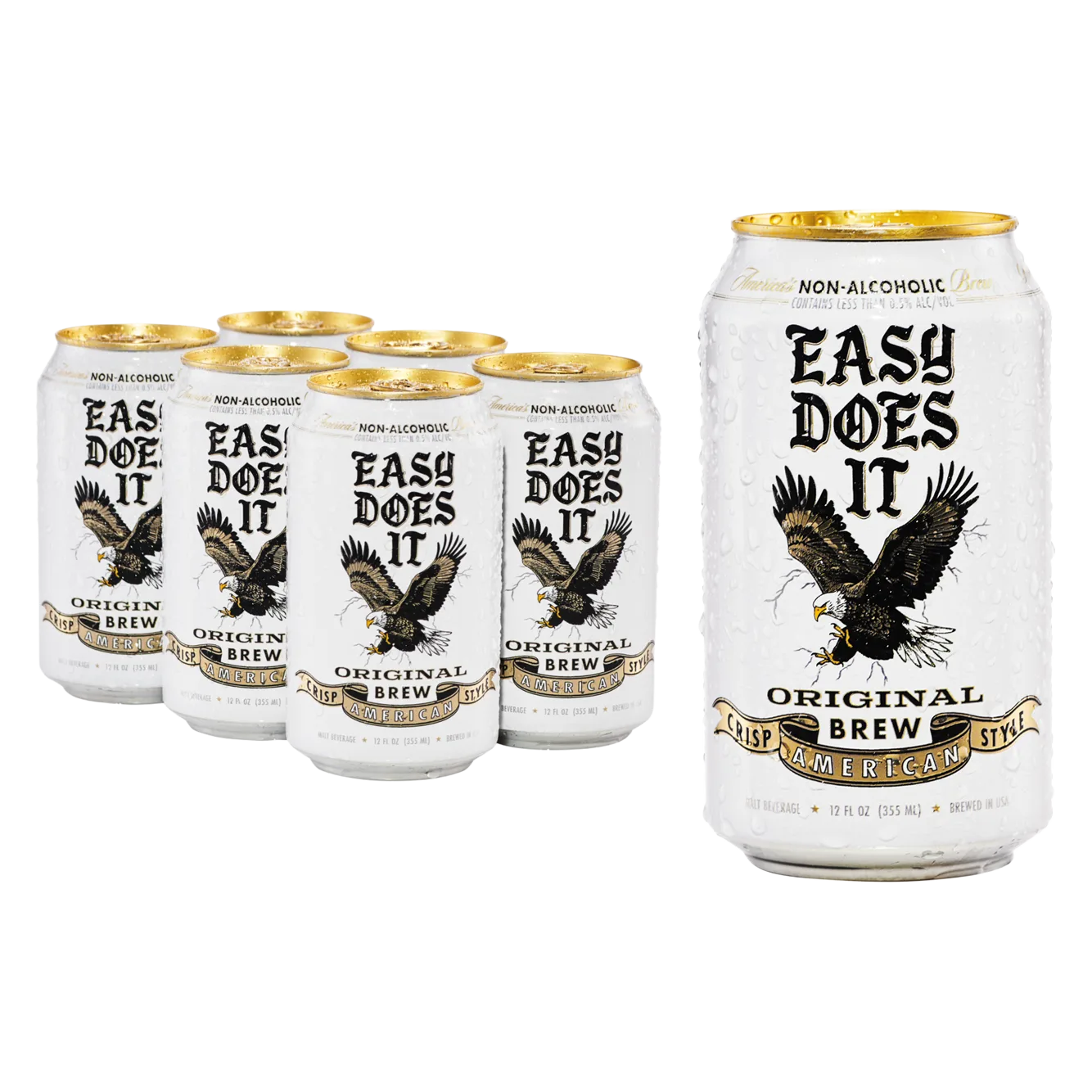 Easy Does It Non-Alcoholic Lager 6pk 12oz Cans