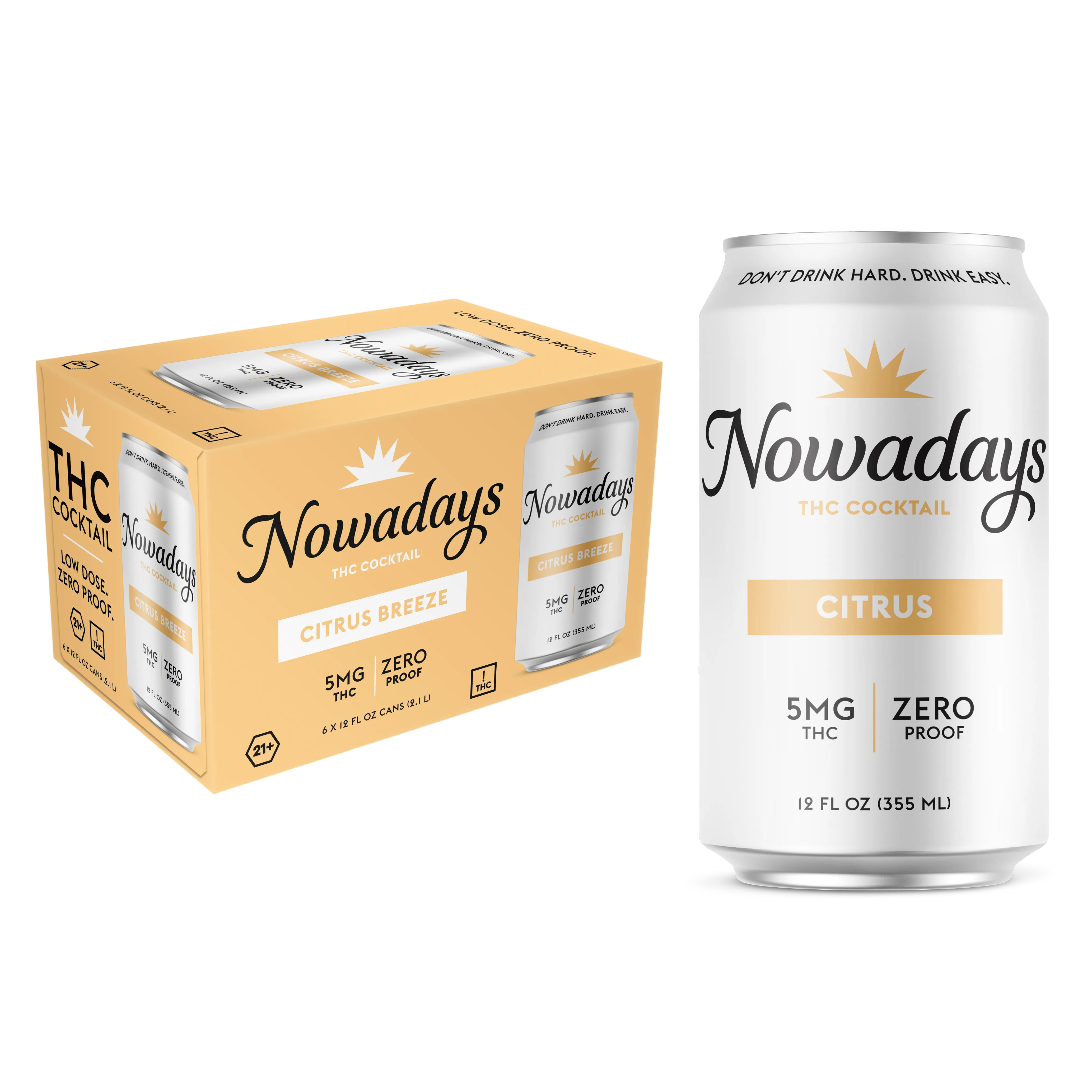 Nowadays 5mg THC Citrus Drink 6pk Can