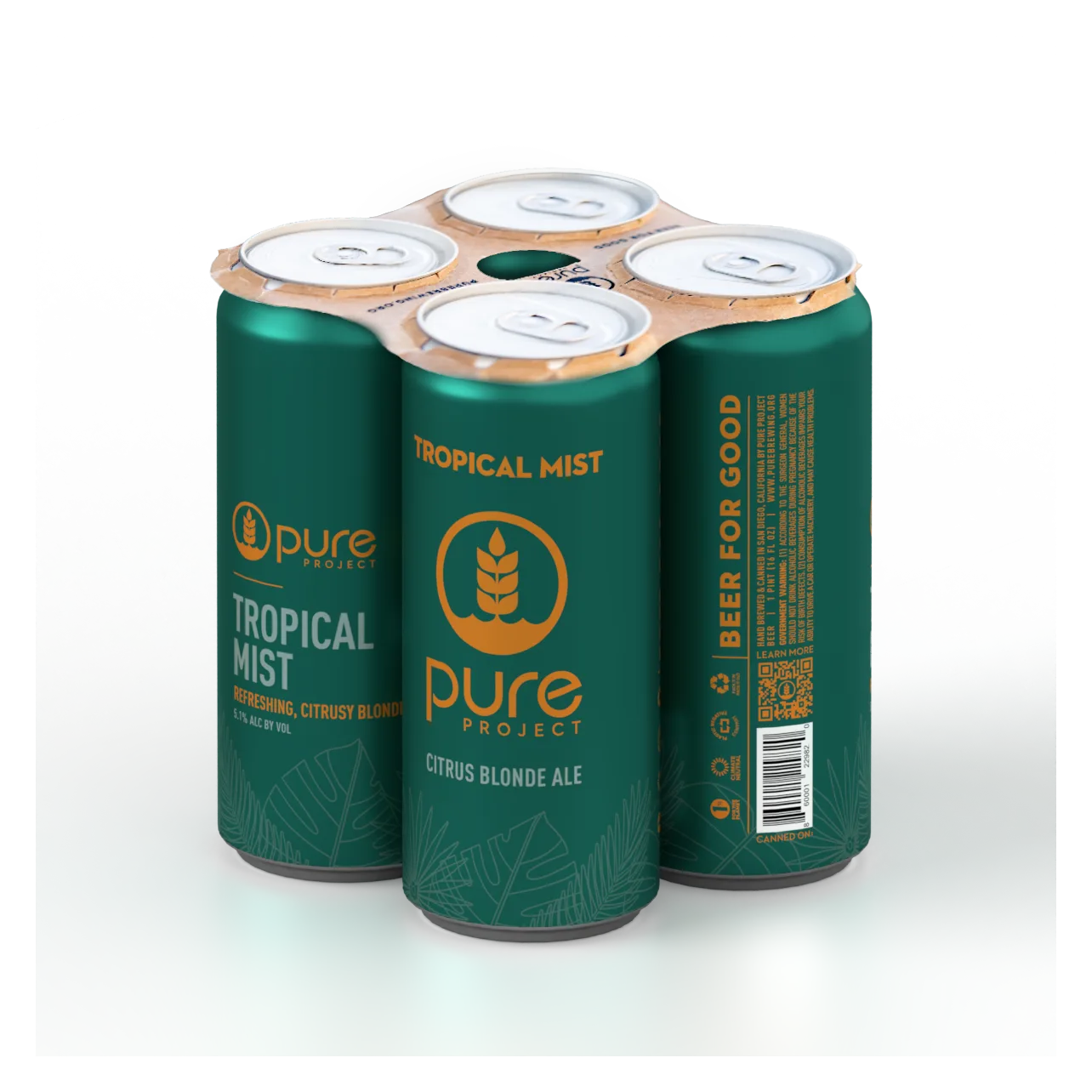 Pure Project Tropical Mist 4pk 16oz can