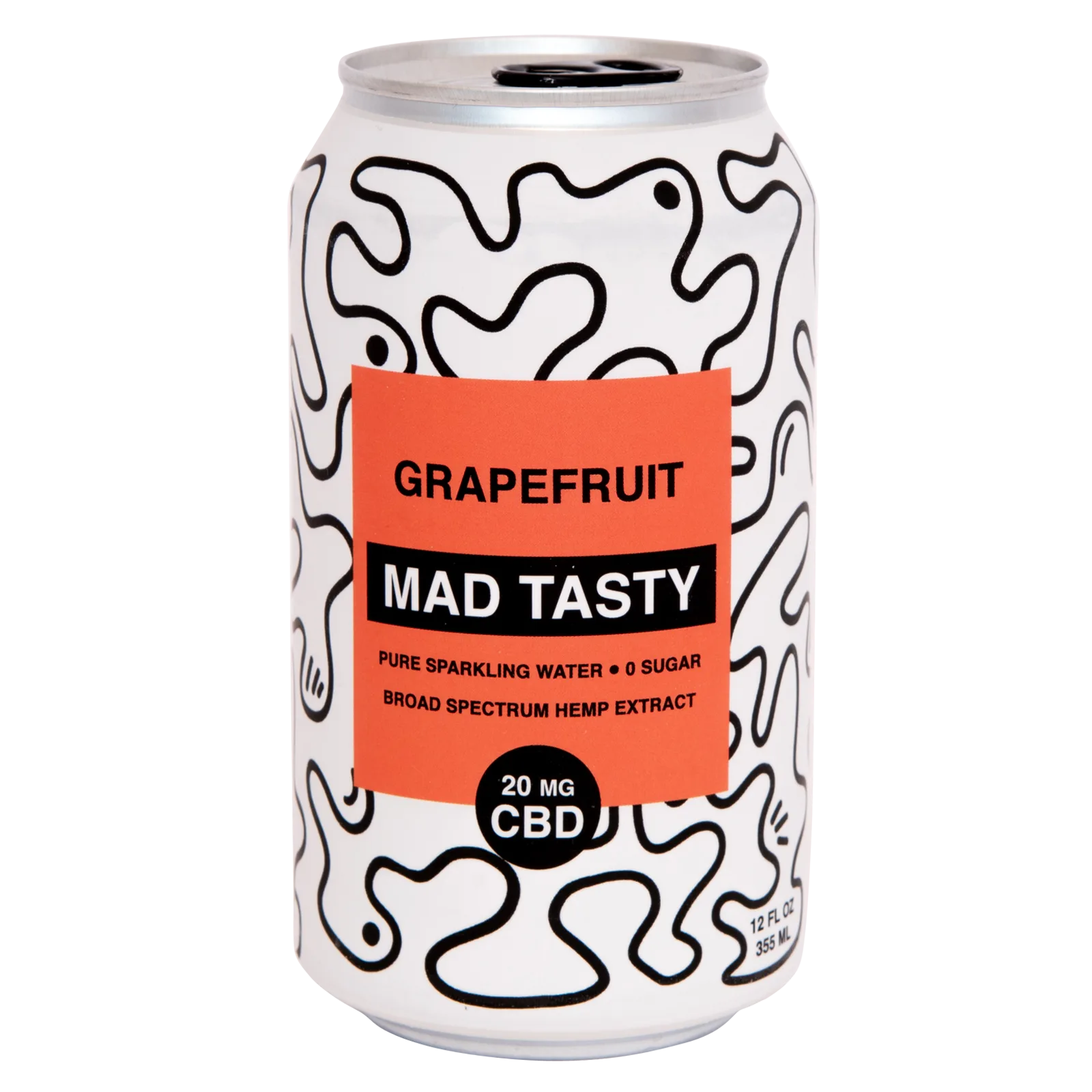 Mad Tasty Grapefruit CBD Sparkling Water Can 20mg