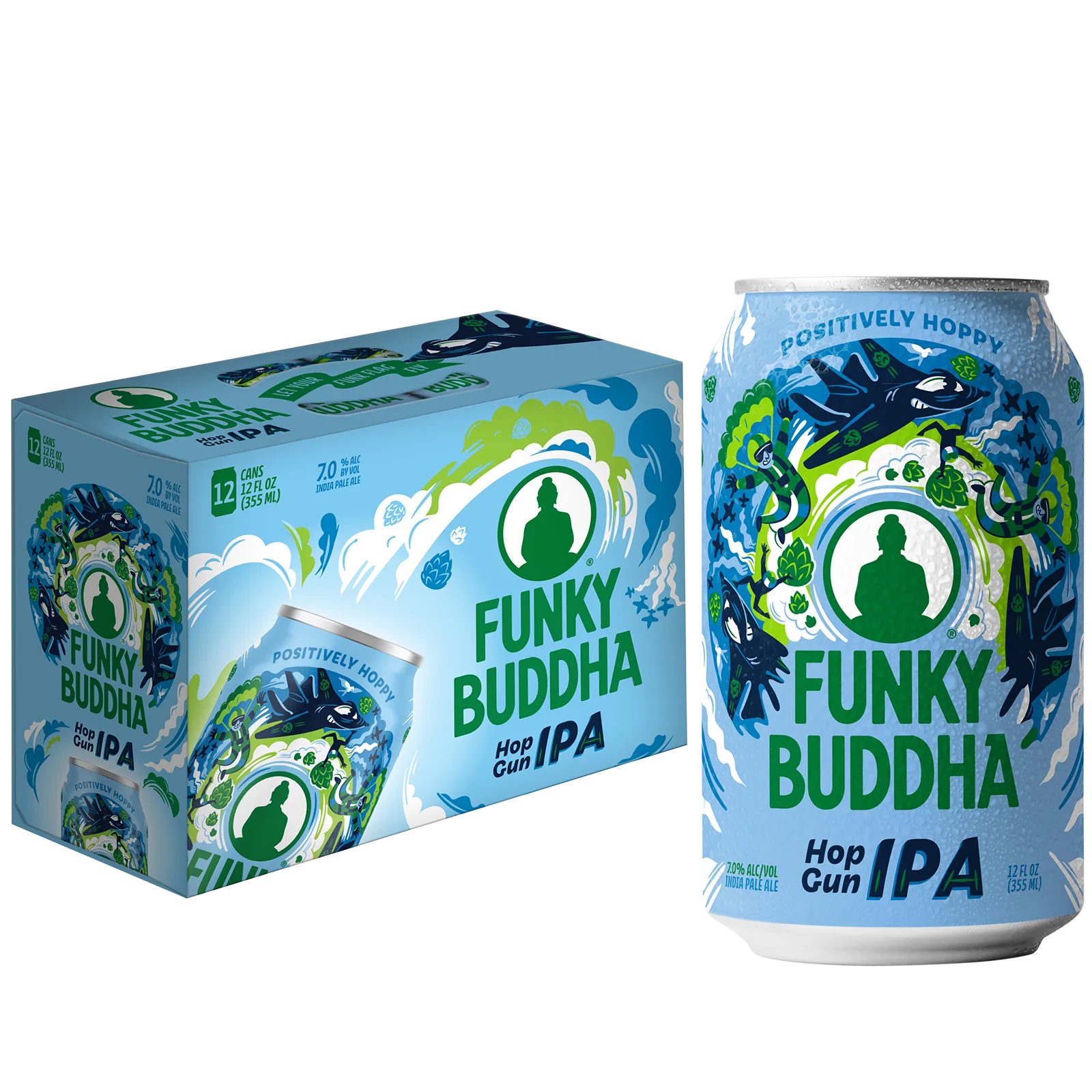 Funky Buddha Hop Gun IPA 12pk Can 7.0% ABV