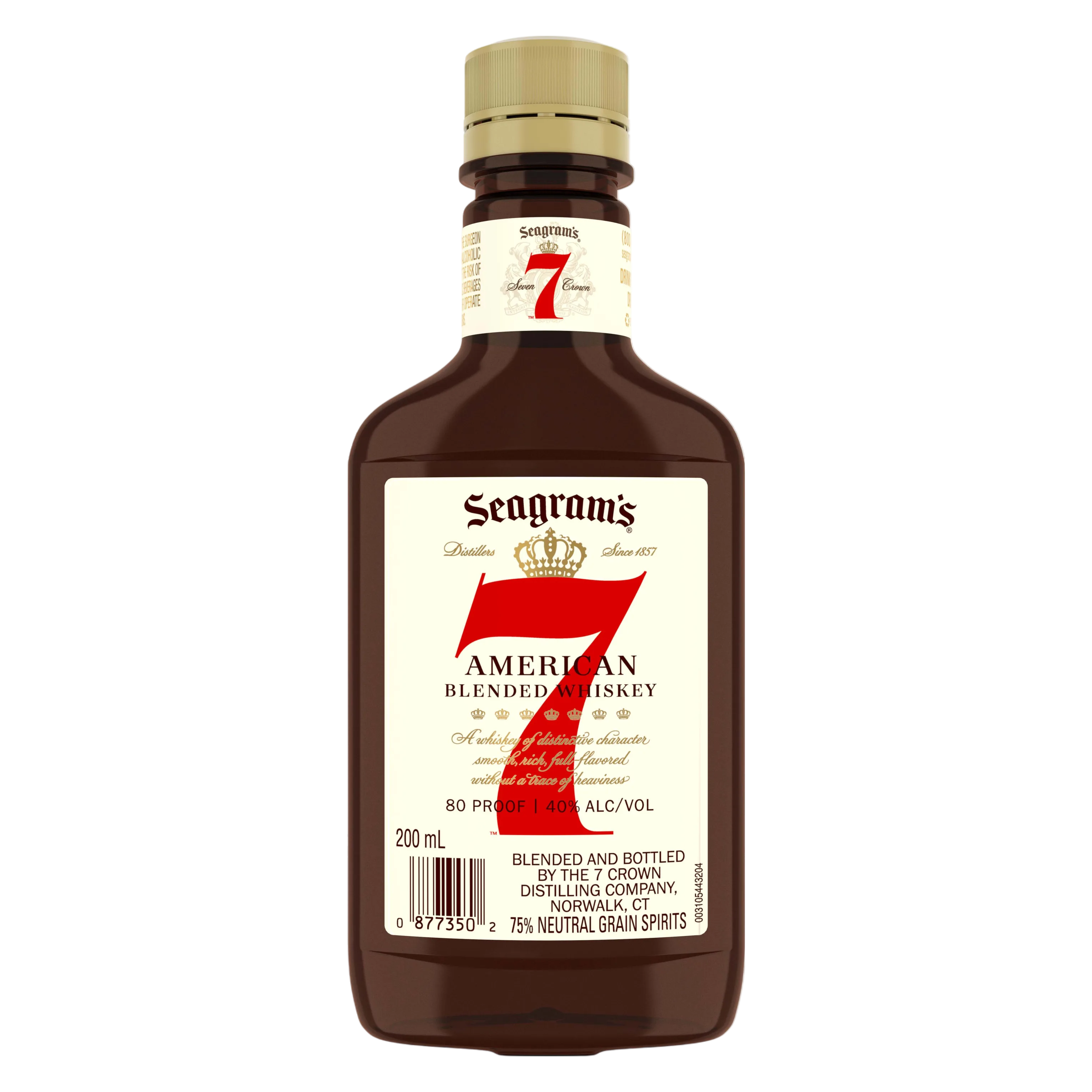 Seagram's 7 Crown American Blended Whiskey, 200 mL (80 Proof