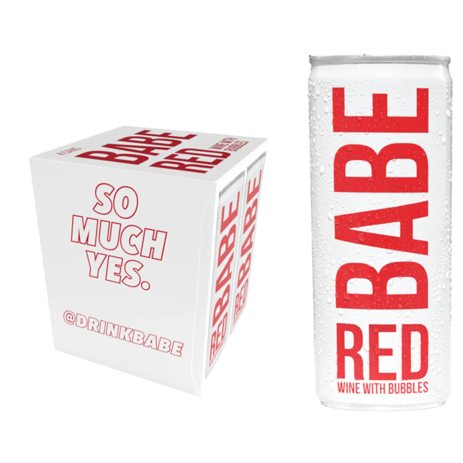 Babe Red With Bubbles 4pk 250ml Can