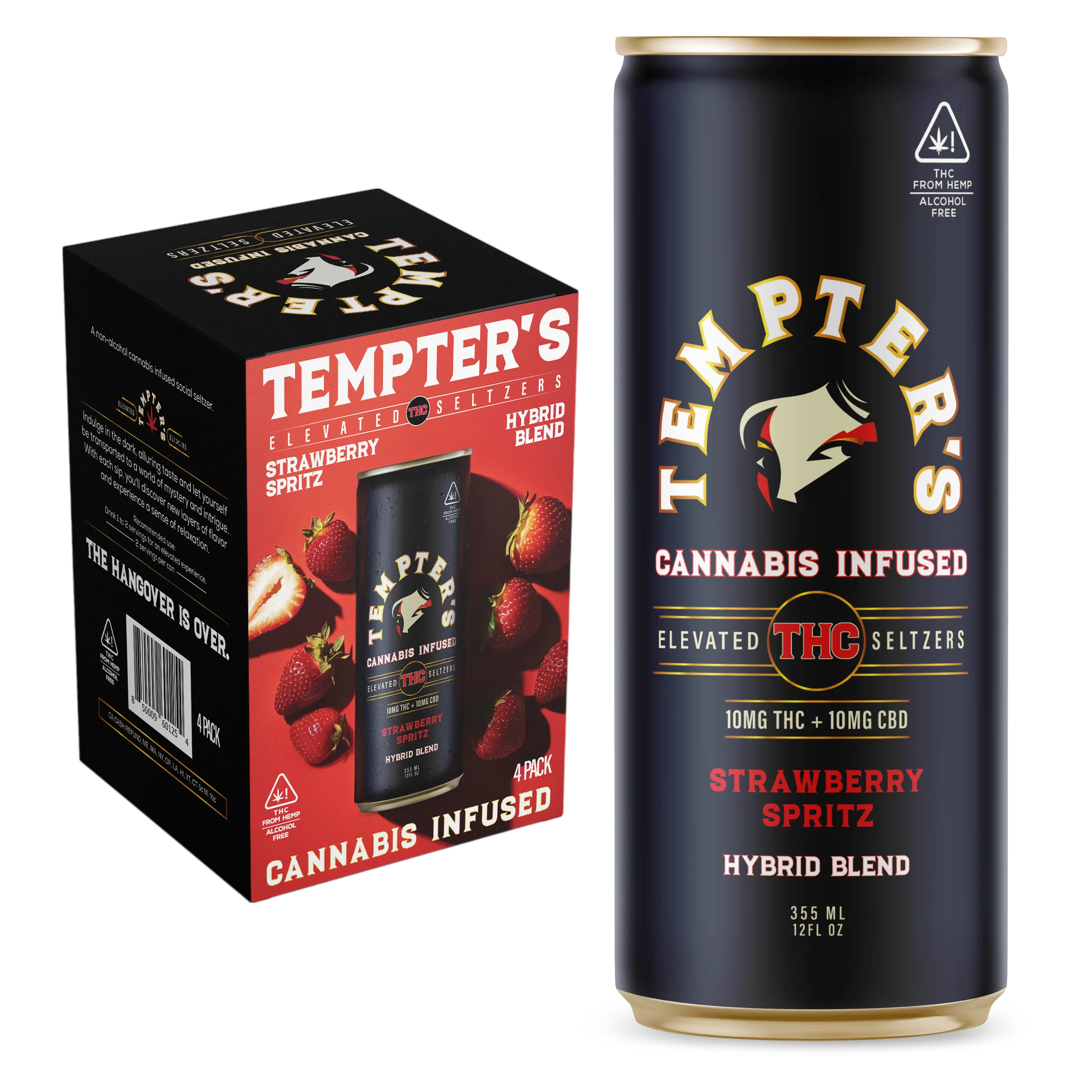 Tempter's Hybrid 10mg THC Spritz 4pk Can