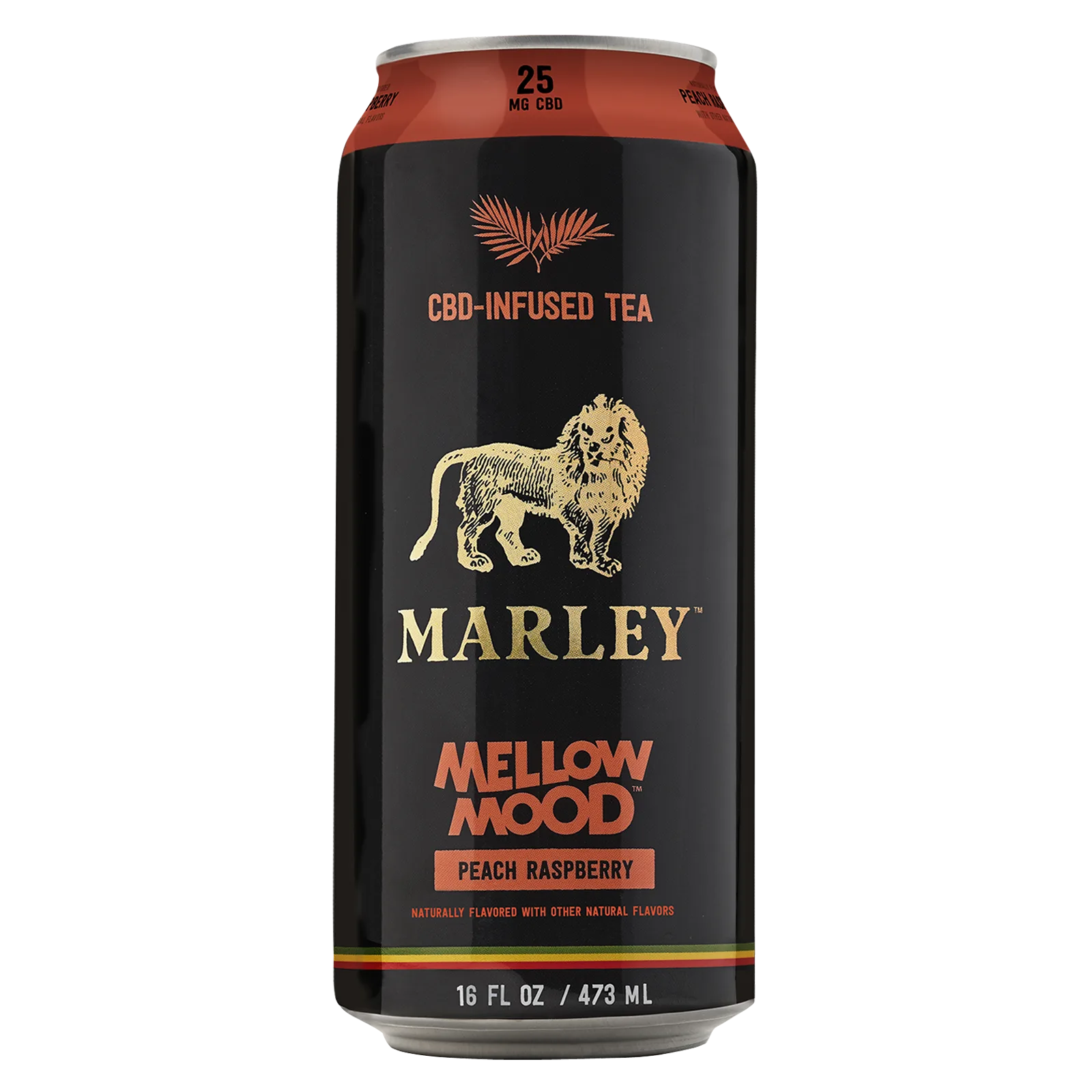 Marley Peach Raspberry Mellow Mood CBD Tea 16oz can 25mg