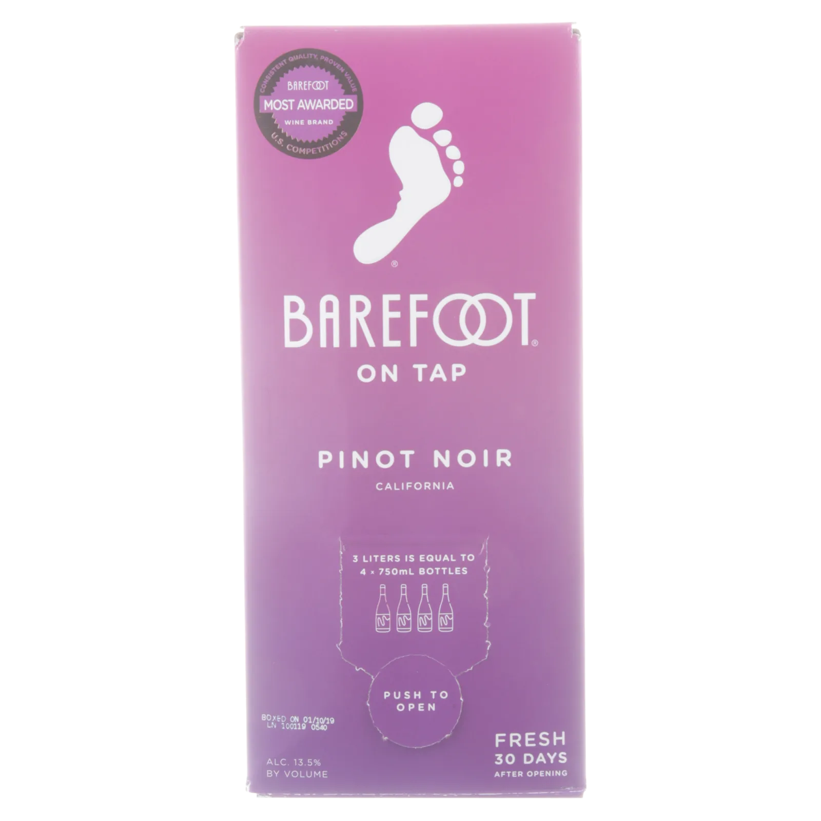 Barefoot Cellars On Tap Pinot Noir Red Wine 3 L Box