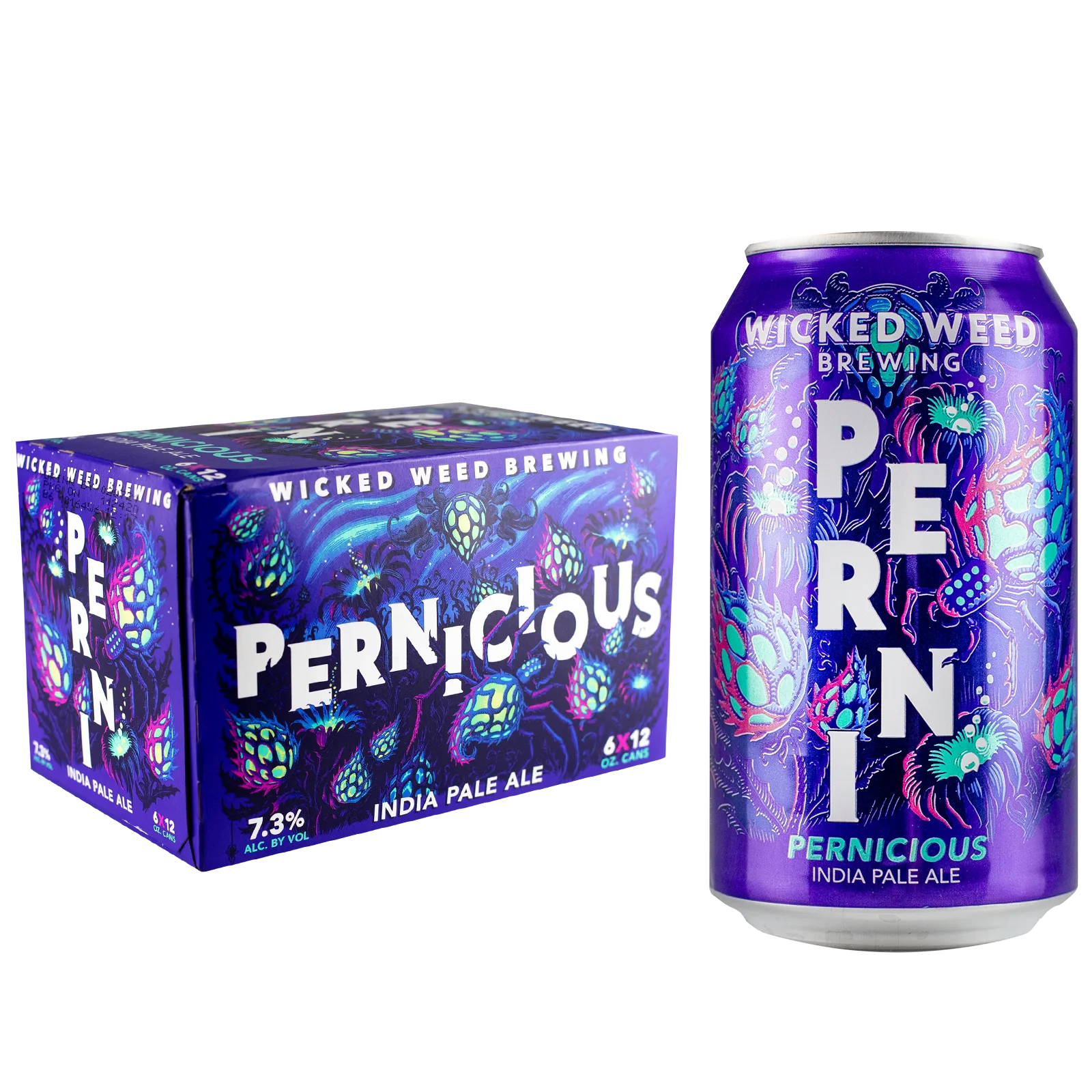 Wicked Weed Pernicious IPA 6pk Can 7.3% ABV