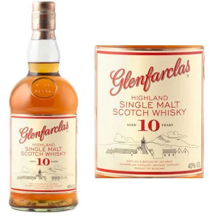 Glenfarclas 10 Year Old Highland Single Malt Scotch 750Ml