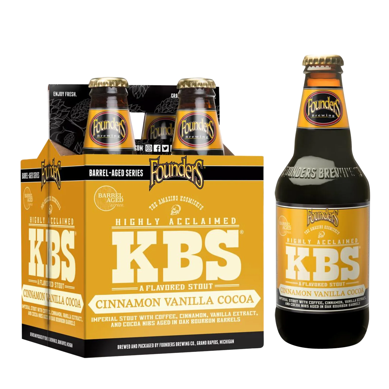 Founders Brewing Company KBS Cinnamon Vanilla Cocoa 4pk