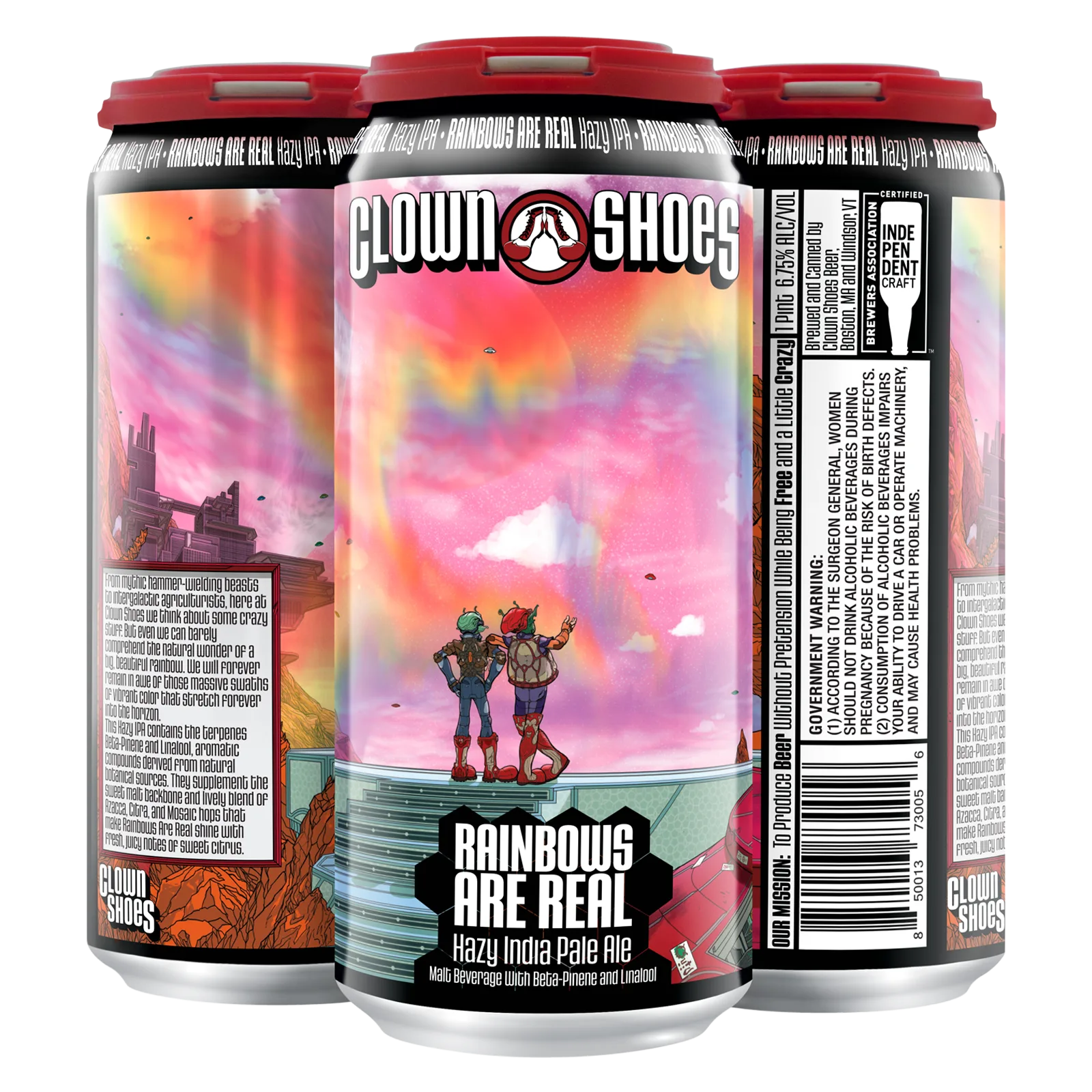 Clown Shoes Rainbows are Real Hazy IPA 4pk 16oz Can 6.75% ABV