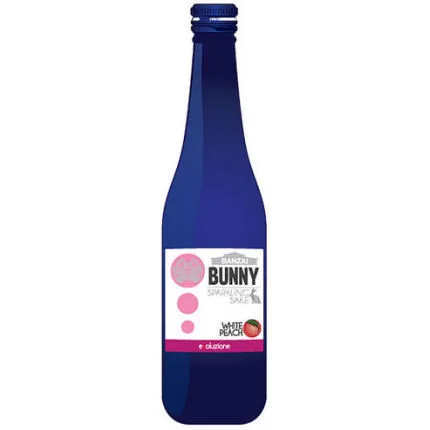 Banzai Bunny White Peach Sparkling Junmai Sake 300Ml