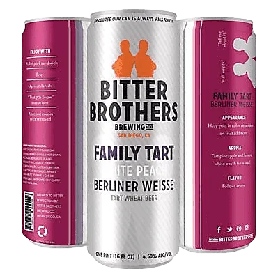 Bitter Brothers Brewing Family Tart Seasonal - White Peach 4pk 16oz Can