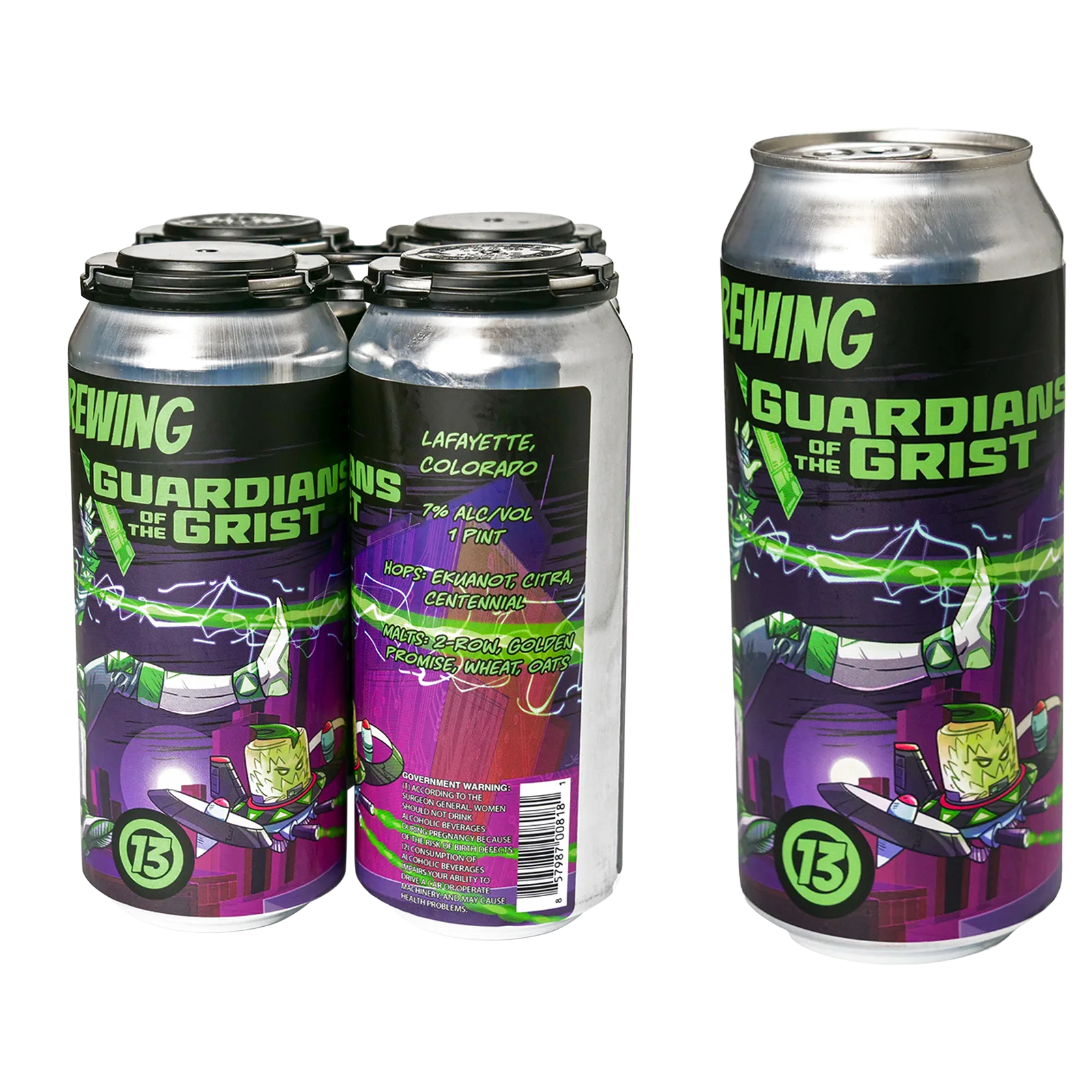 Odd13 Brewing Guardians of the Grist Rotator Hazy IPA 4pk 16oz Can 7.0%