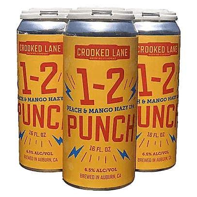 Crooked Lane Brewing Co. 1-2 Punch Hazy IPA 4pk 16oz Can