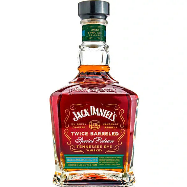 Jack Daniels 2023 Twice Barreled Special Release Heritage Barrel Tennessee Rye Whiskey 700Ml
