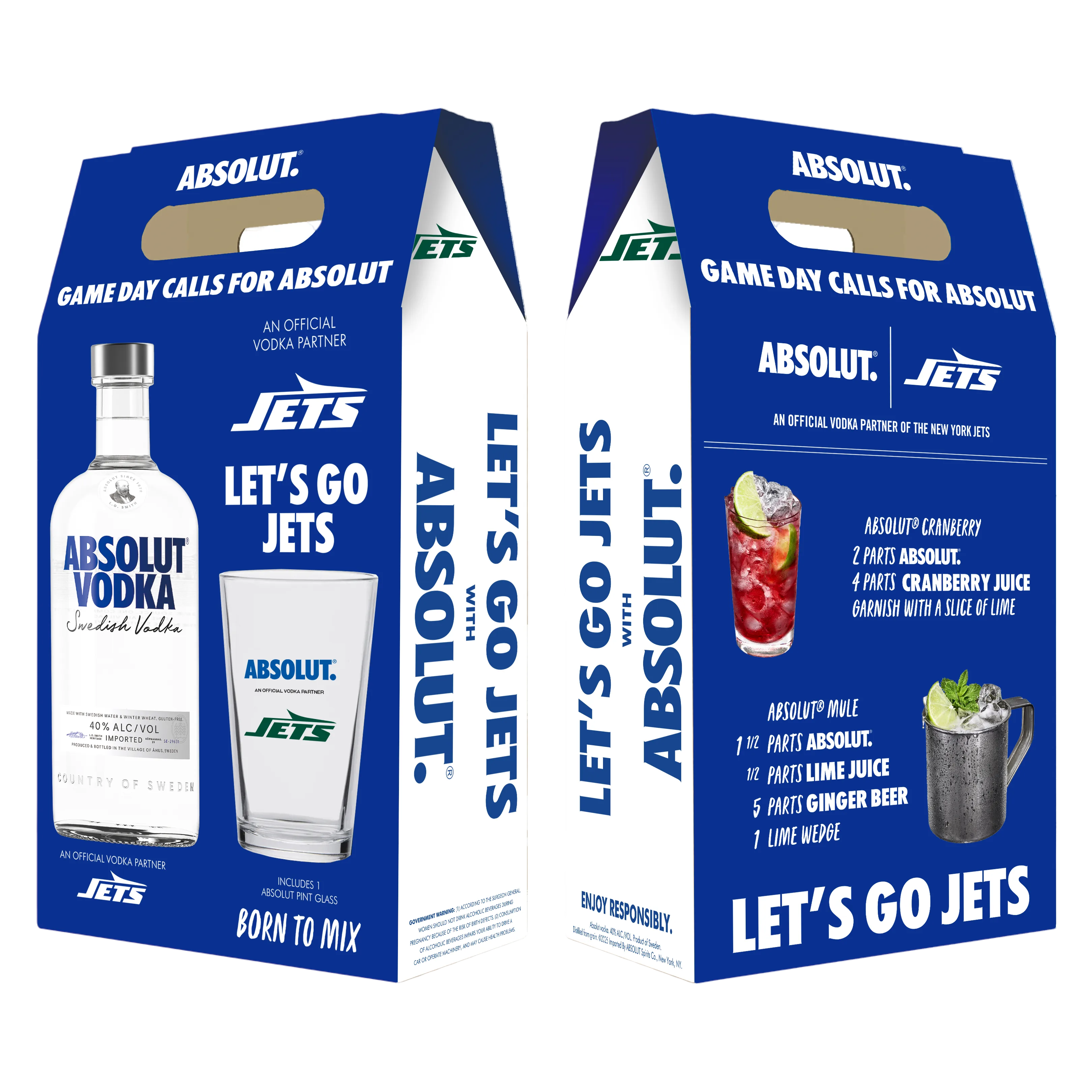 Absolut Vodka NYJ Gift Set