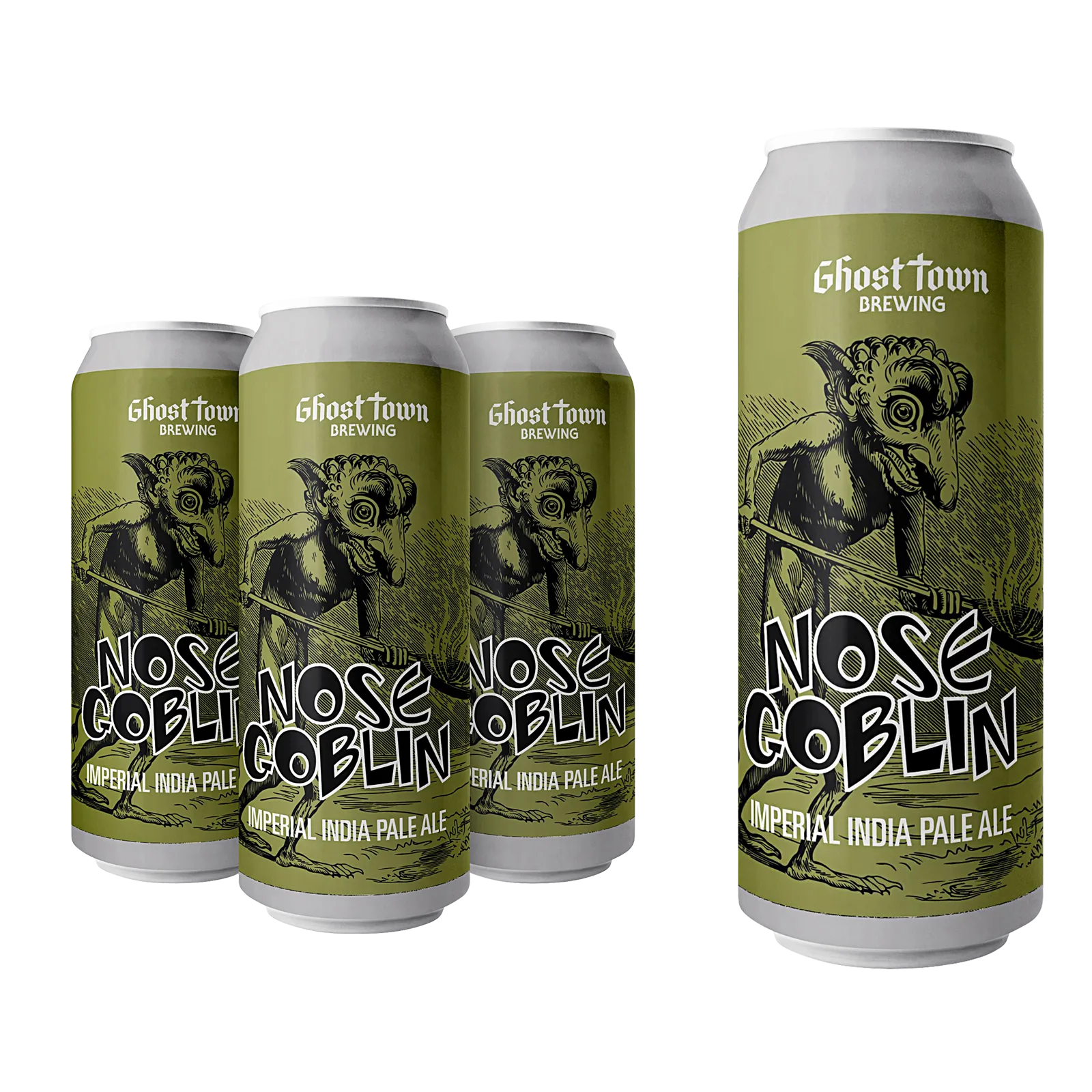 Ghost Town Nose Goblin Imperial IPA 4pk 16oz Cans