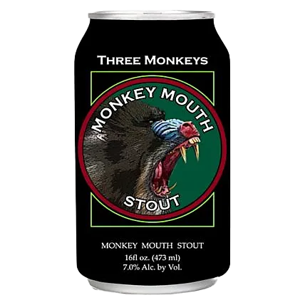 Three Monkeys Monkey Mouth Stout (4PKC