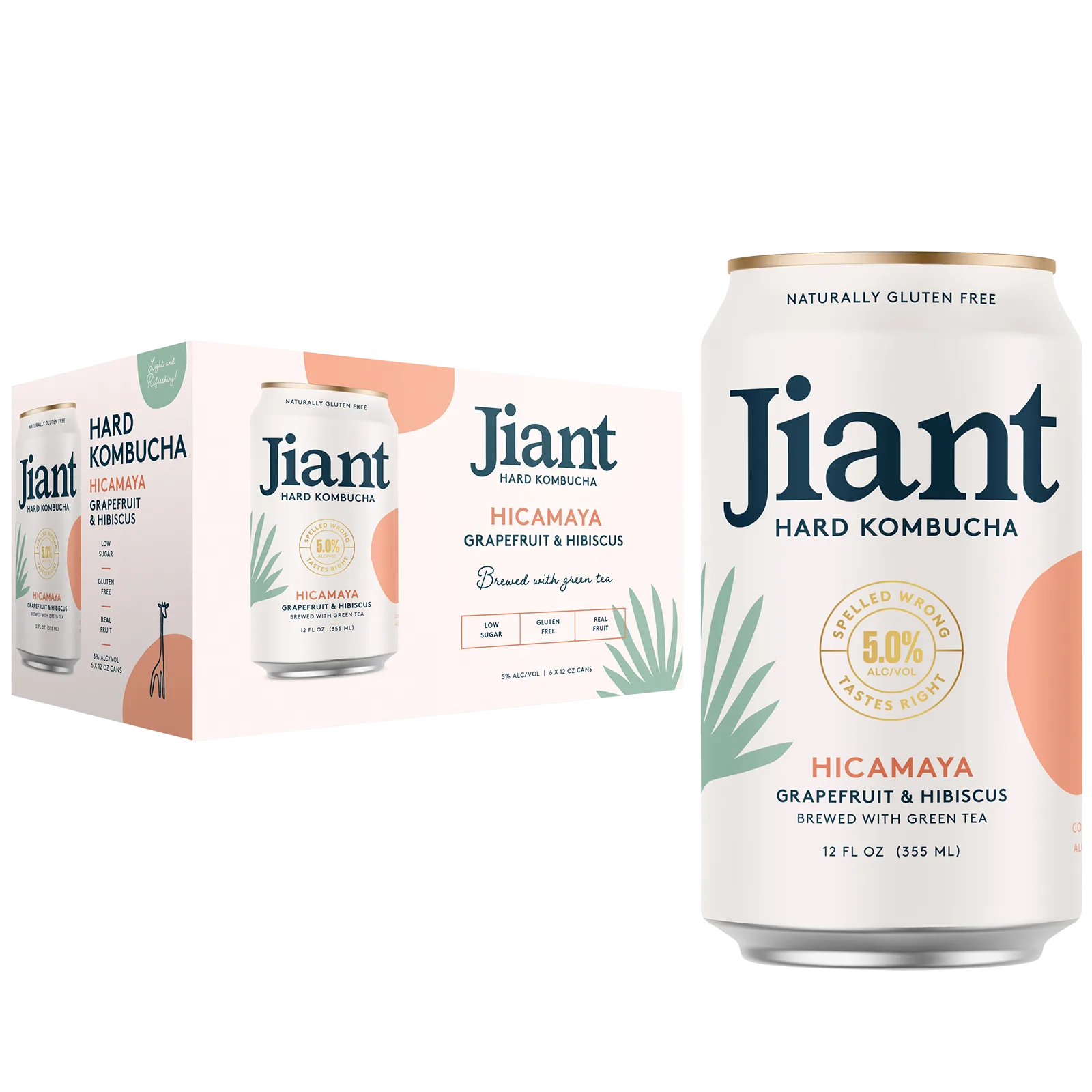 Jiant Hicamaya Hard Kombucha 4pk 12oz can 4.5% ABV