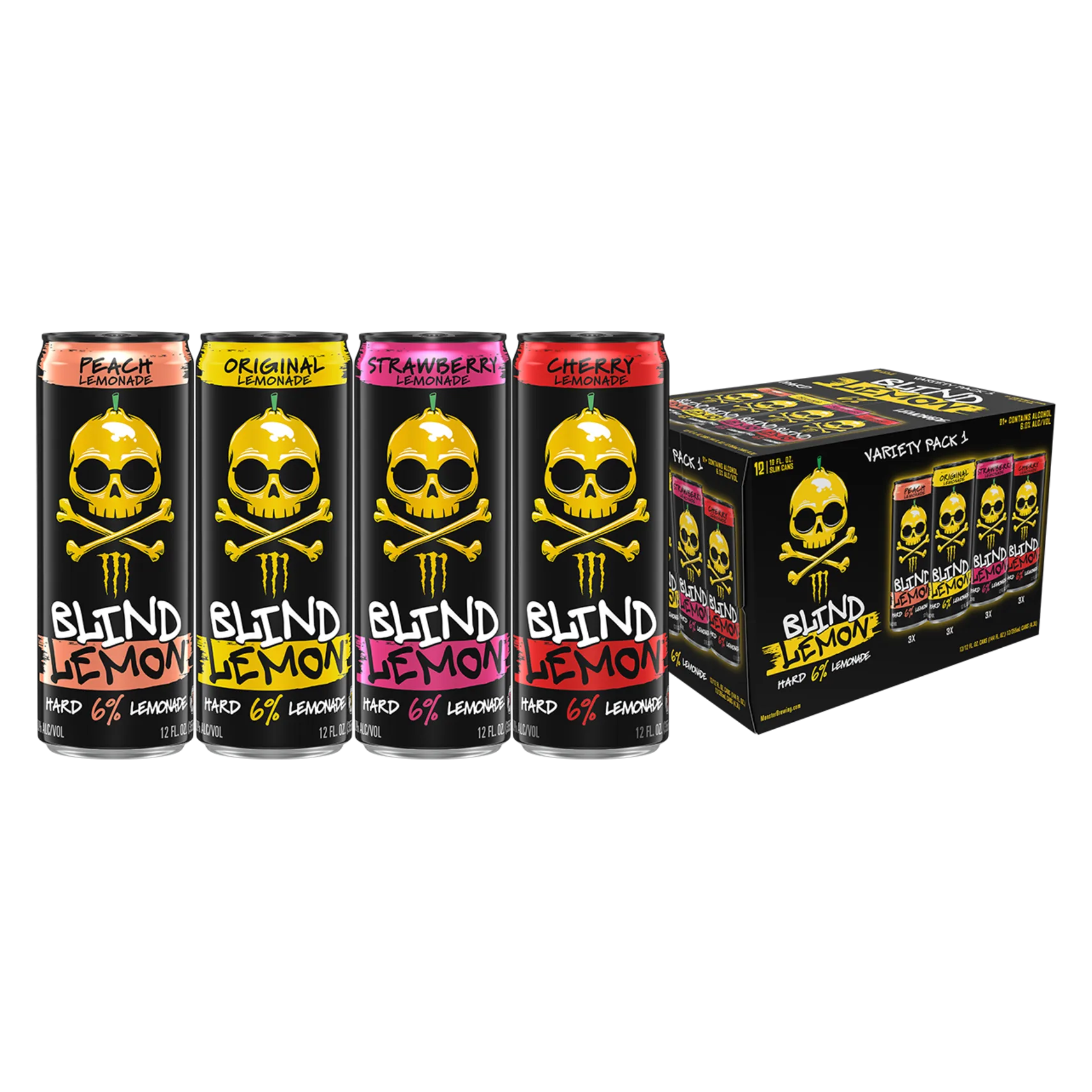 Monster Blind Lemon Variety Pack 12pk 12oz Can