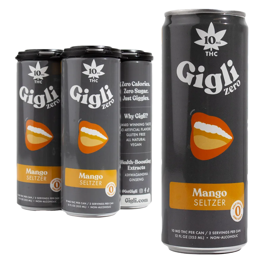 Gigli Mango 5mg THC Seltzer Drink 4pk Can