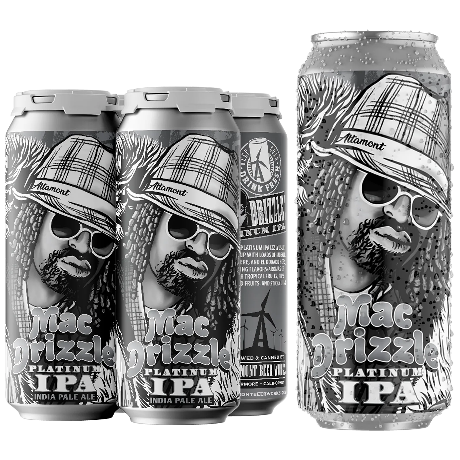 Altamont Mac Drizzle Platinum IPA 4pk 16oz Can 8.3% ABV