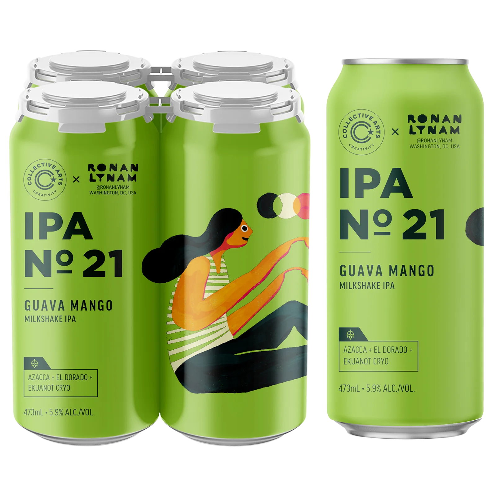 Collective Arts IPA 21 Guava Mango Milkshake IPA 4pk 16oz Can 5.9% ABV