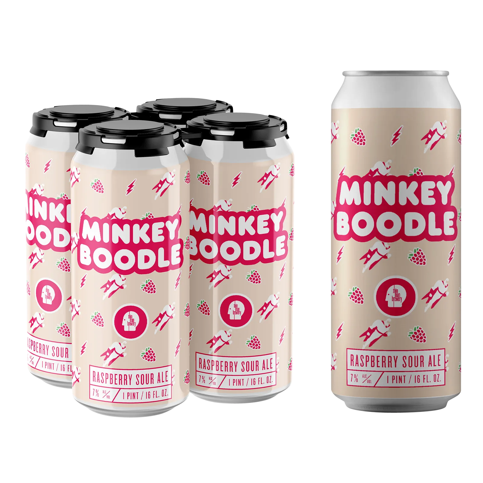 Thin Man Brewery Minkey Boodle Fruited Sour 4pk 16oz Can 7.0% ABV