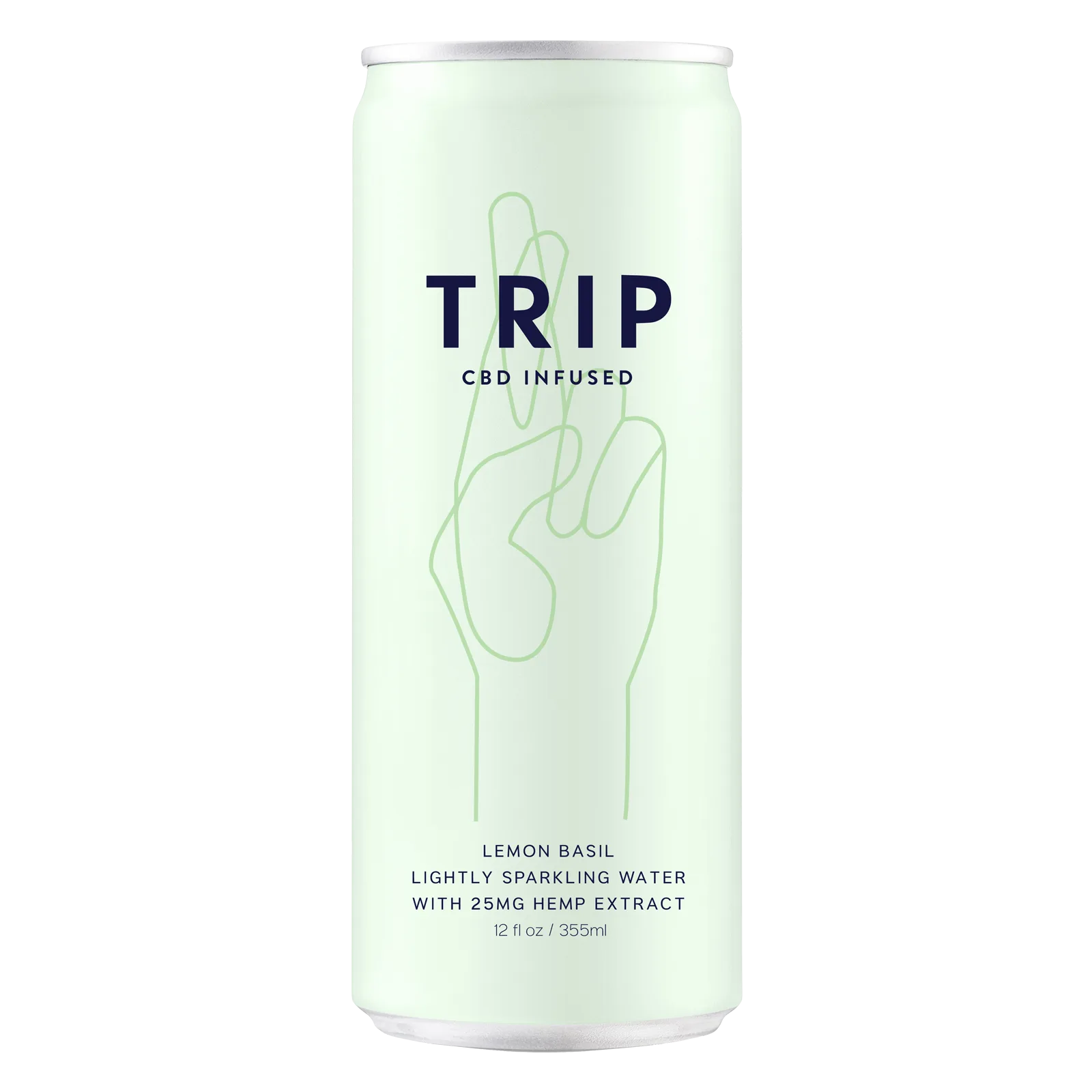 TRIP 25mg CBD Infused Lemon Basil Drink Can