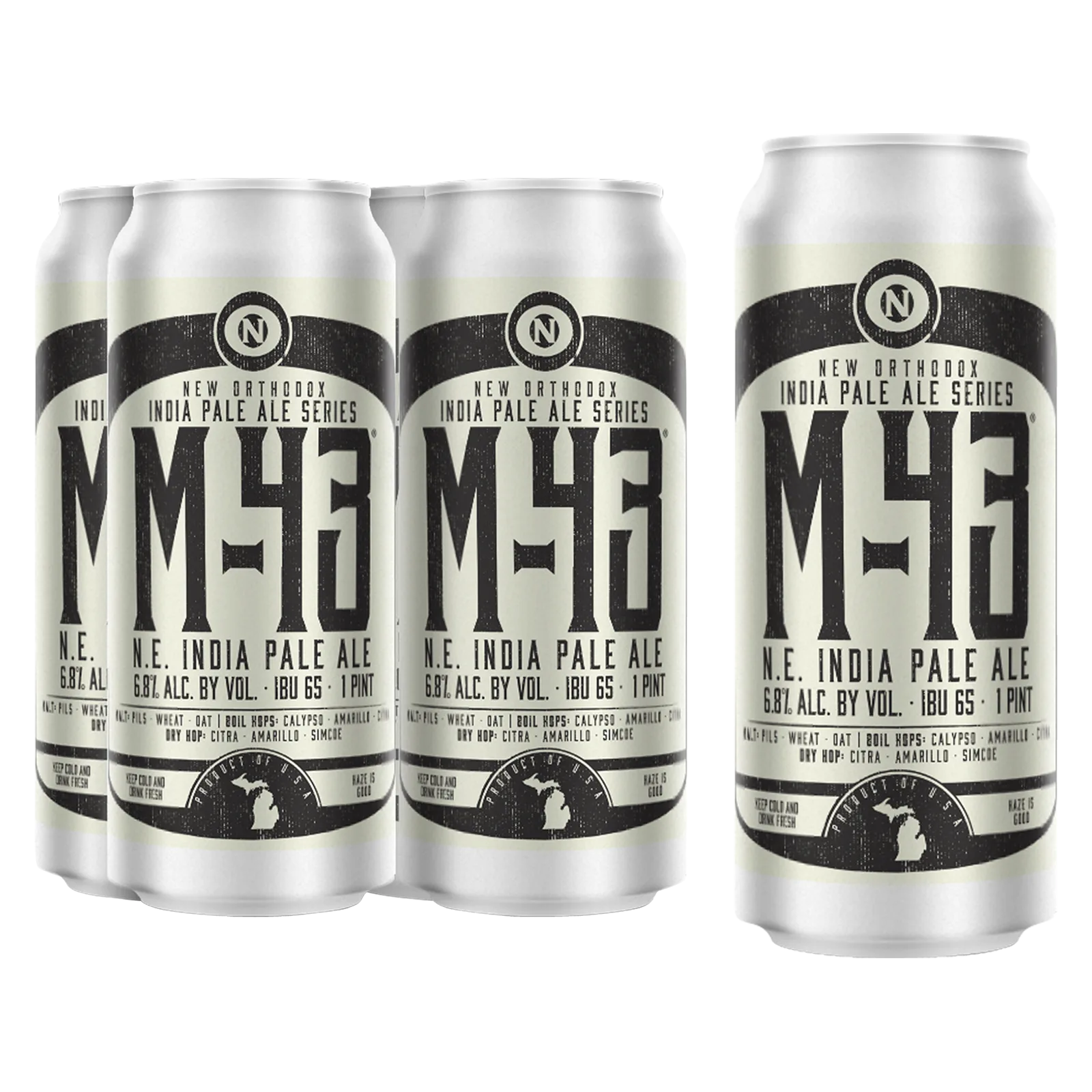 Old Nation M-43 Hazy IPA 4pk 16oz Can 6.8% ABV